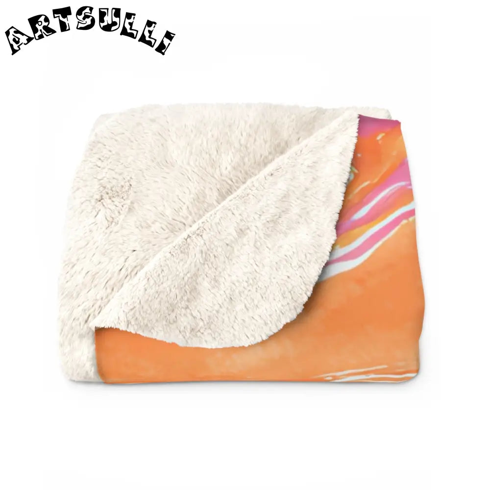 Vibrant Marbled Cozy Fleece Blanket, Artsulli - Art is Long, Life is Short, Home Decor, , , , , , , 