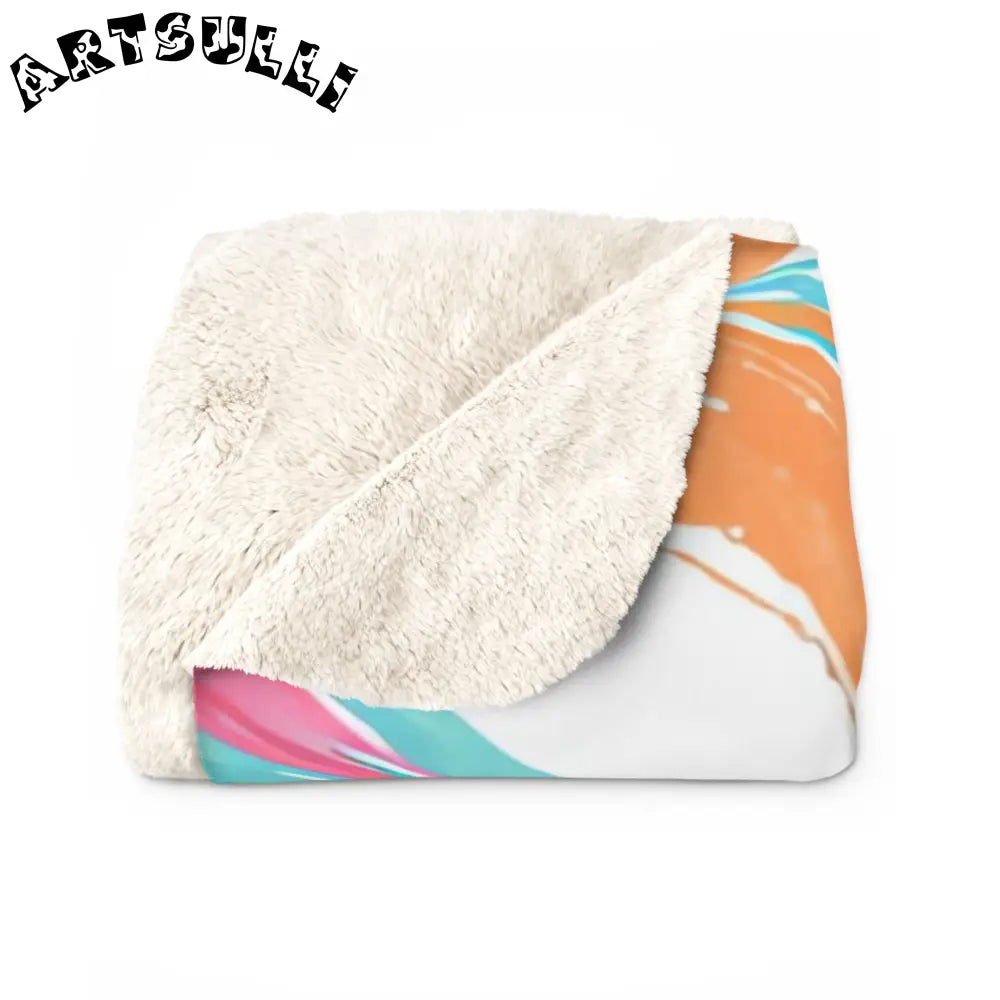 Vibrant Marbled Cozy Fleece Blanket, Artsulli - Art is Long, Life is Short, Home Decor, , , , , , , 