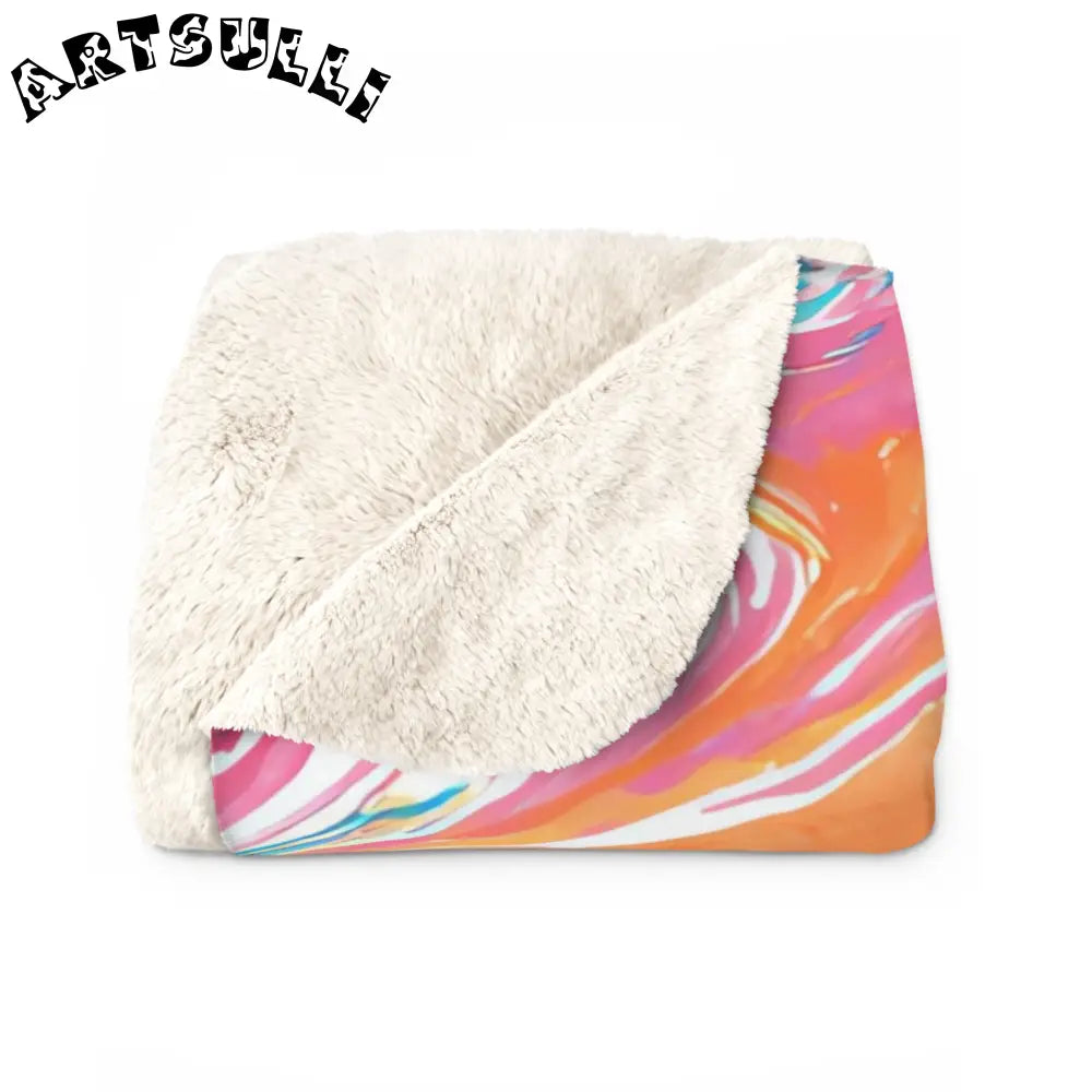 Vibrant Marbled Cozy Fleece Blanket, Artsulli - Art is Long, Life is Short, Home Decor, , , , , , , 