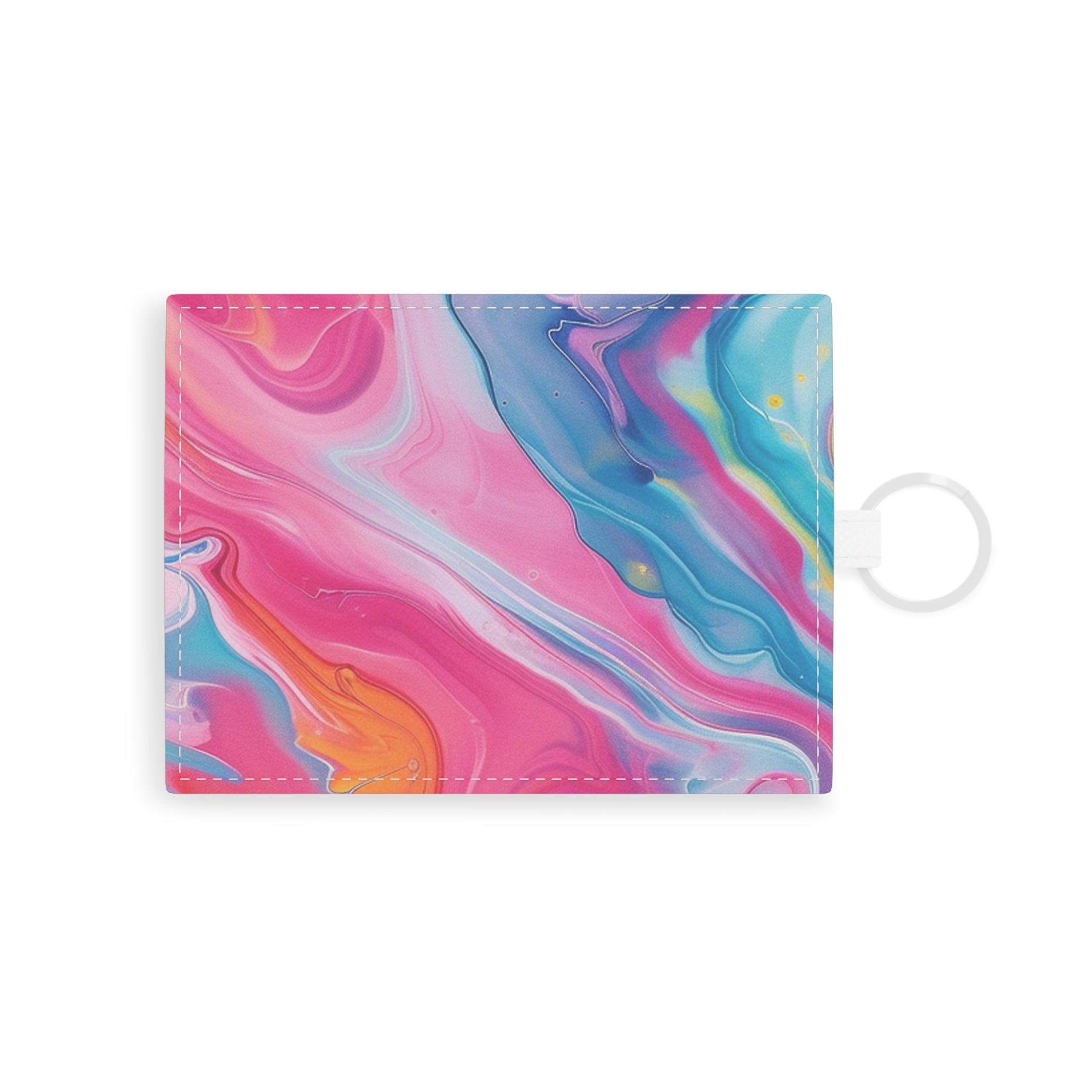 Vibrant Marbled Faux Leather Card Holder, Artsulli - Art is Long, Life is Short, Accessories, Size, One size, Color, White, , , 28743468701046263133