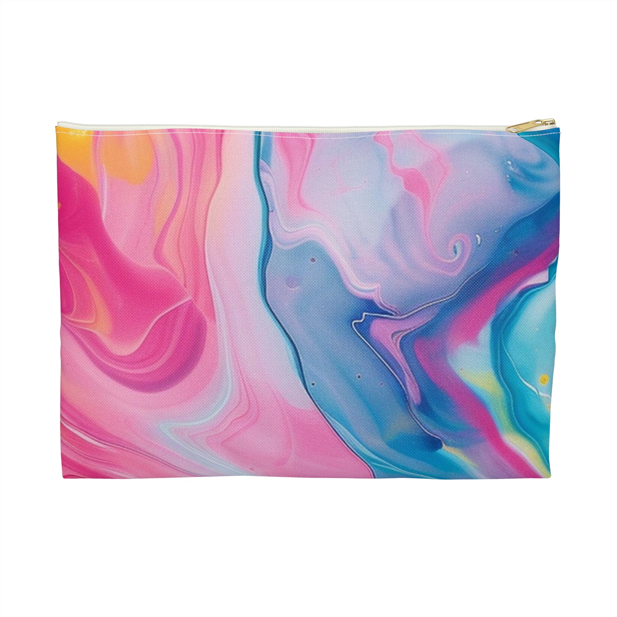 Vibrant Marbled Zipper Pouch, Artsulli - Art is Long, Life is Short, Bags, Size, Large, Color, White zipper, , , 10336037968521335357