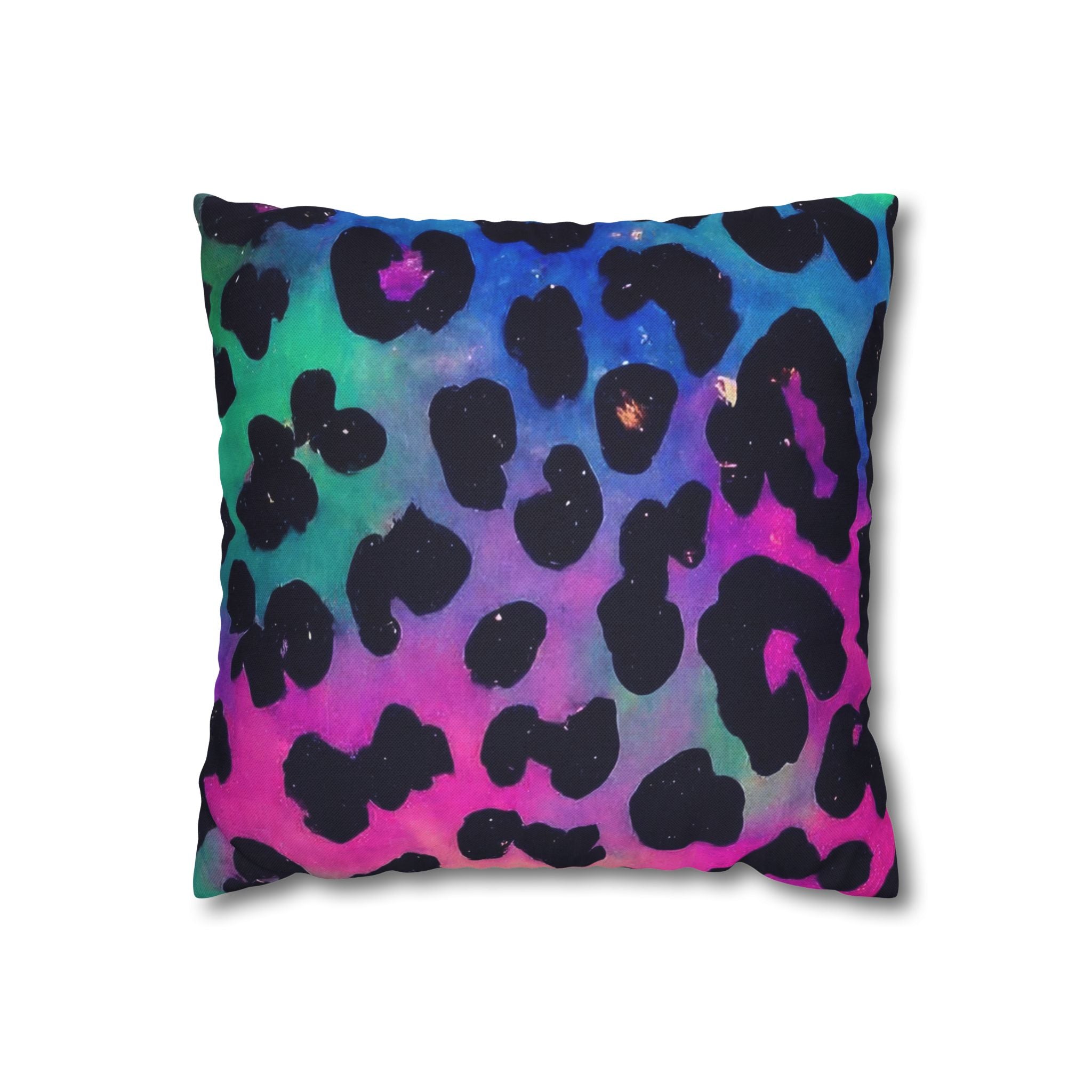 Printify Vibrant Multicolored Leopard Print Throw Pillow 2025
