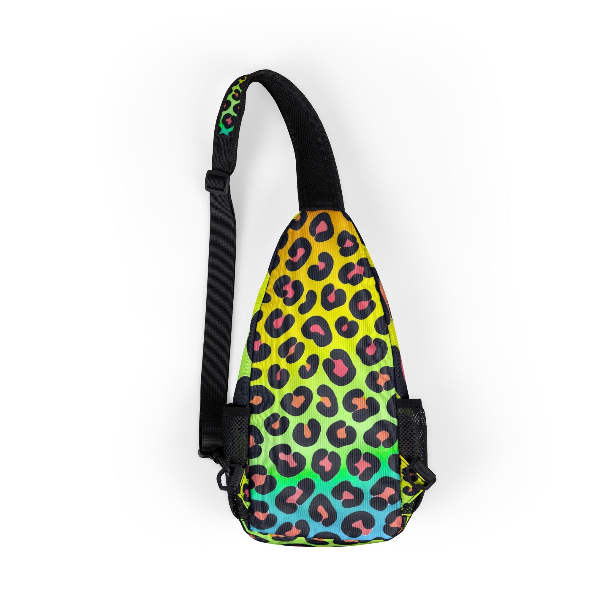 Vibrant Neon Leopard Print Chest Bag, Artsulli - Art is Long, Life is Short, Bags, , , , , , , 