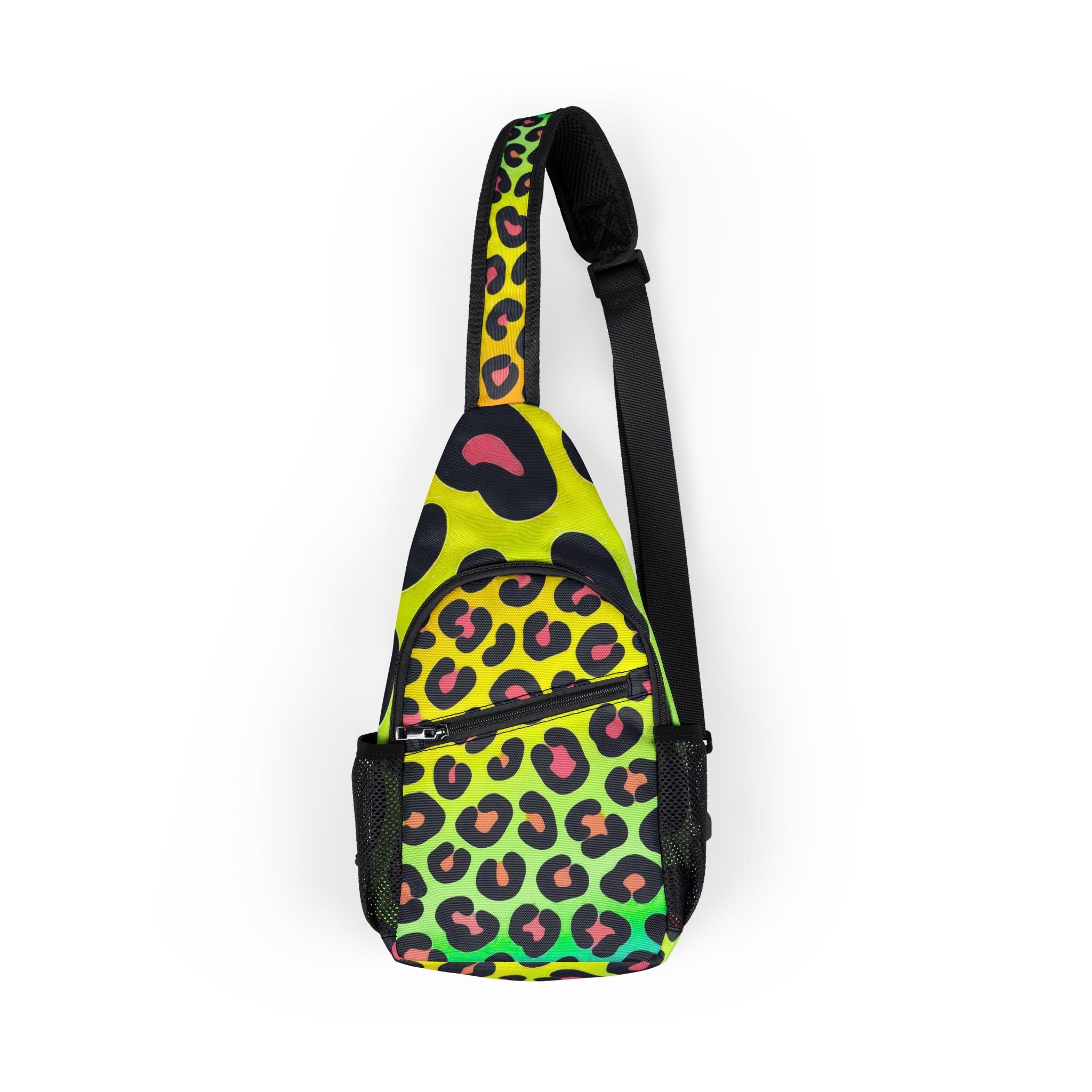 Printify Vibrant Neon Leopard Print Chest Bag 2025