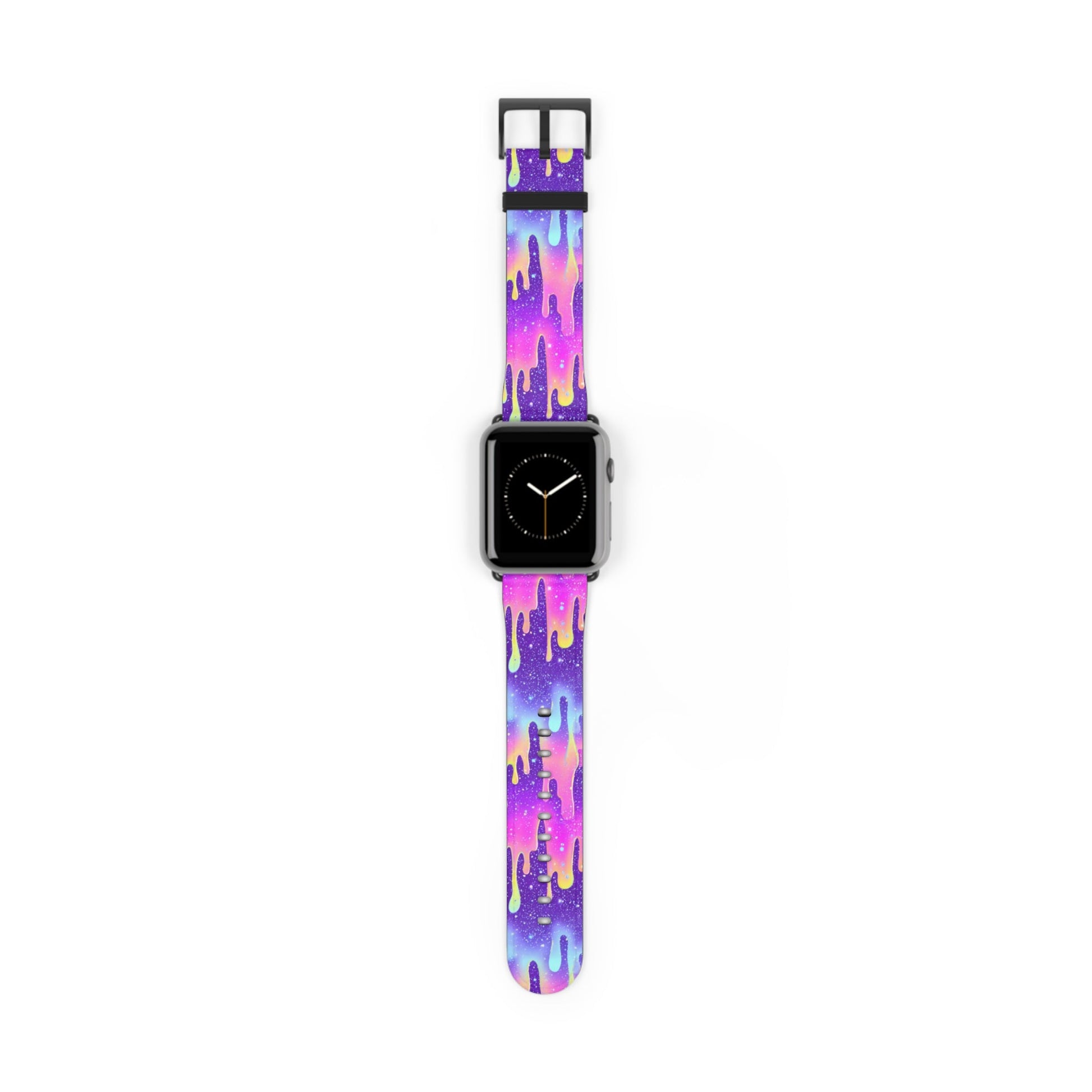 Vibrant Paint Drip Apple Watch Band, Artsulli - Art is Long, Life is Short, Accessories, Size, 42 - 45 mm, Color, Black Matte, , , 21516447483844116419