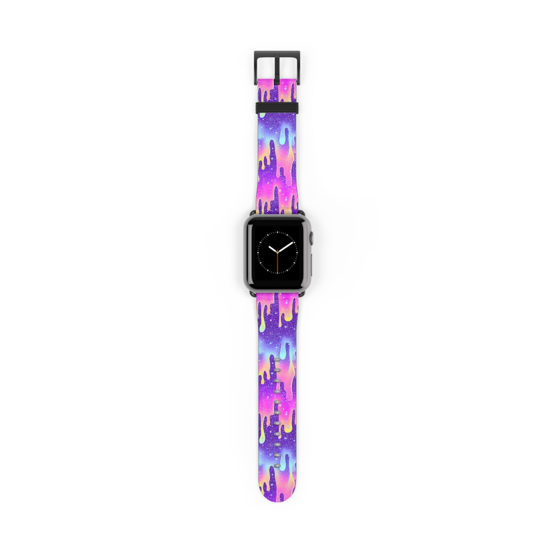 Vibrant Paint Drip Apple Watch Band, Artsulli - Art is Long, Life is Short, Accessories, Size, 38 - 41 mm, Color, Black Matte, , , 12200399922729776608