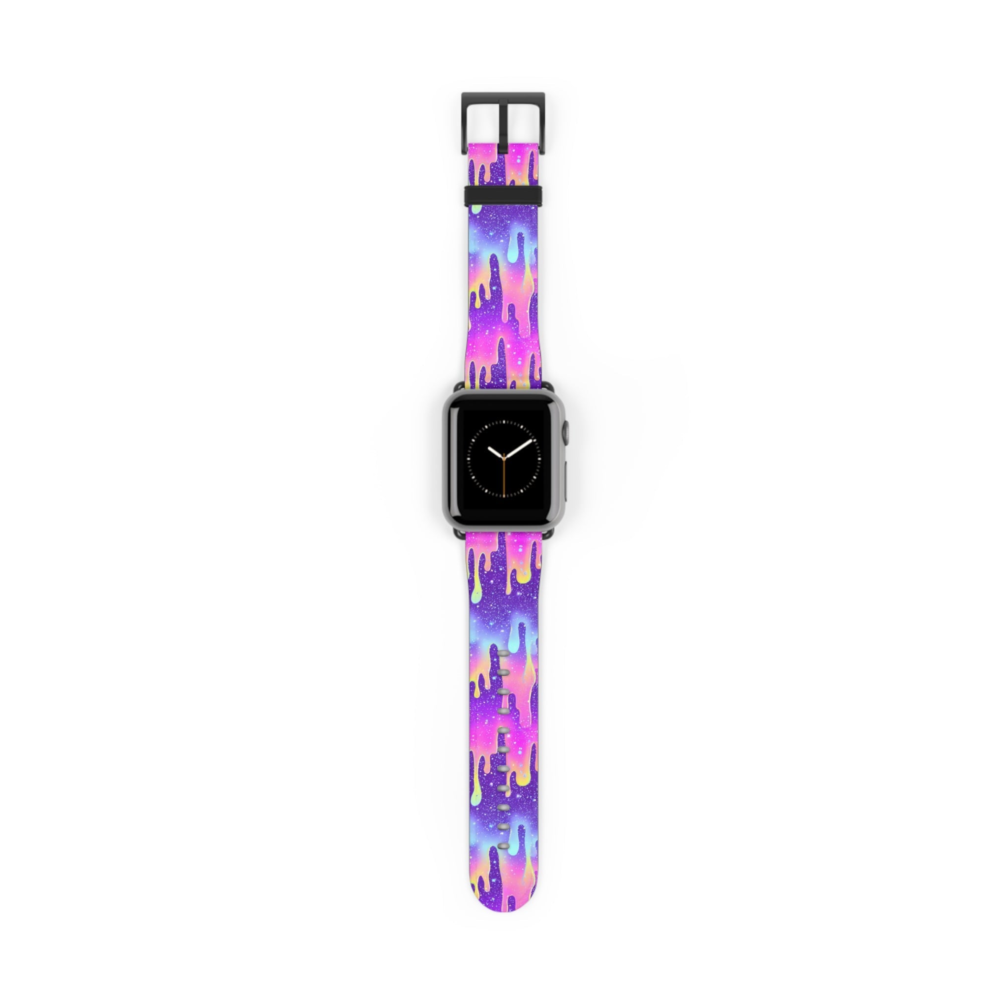 Vibrant Paint Drip Apple Watch Band, Artsulli - Art is Long, Life is Short, Accessories, Size, 38 - 41 mm, Color, Black Matte, , , 12200399922729776608