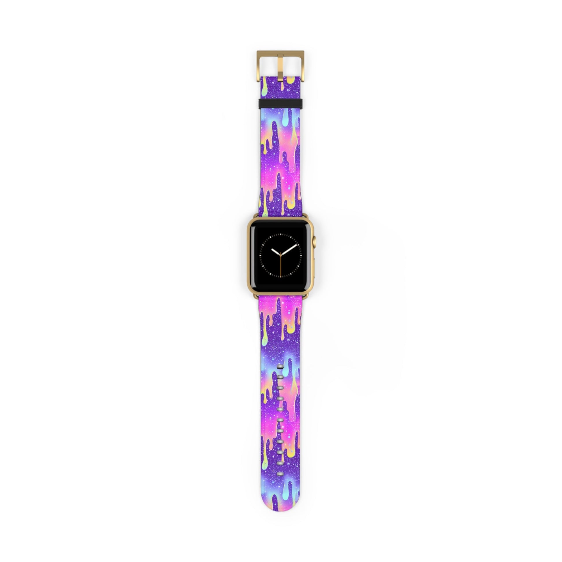 Vibrant Paint Drip Apple Watch Band, Artsulli - Art is Long, Life is Short, Accessories, Size, 42 - 45 mm, Color, Gold Matte, , , 21003946375633218157