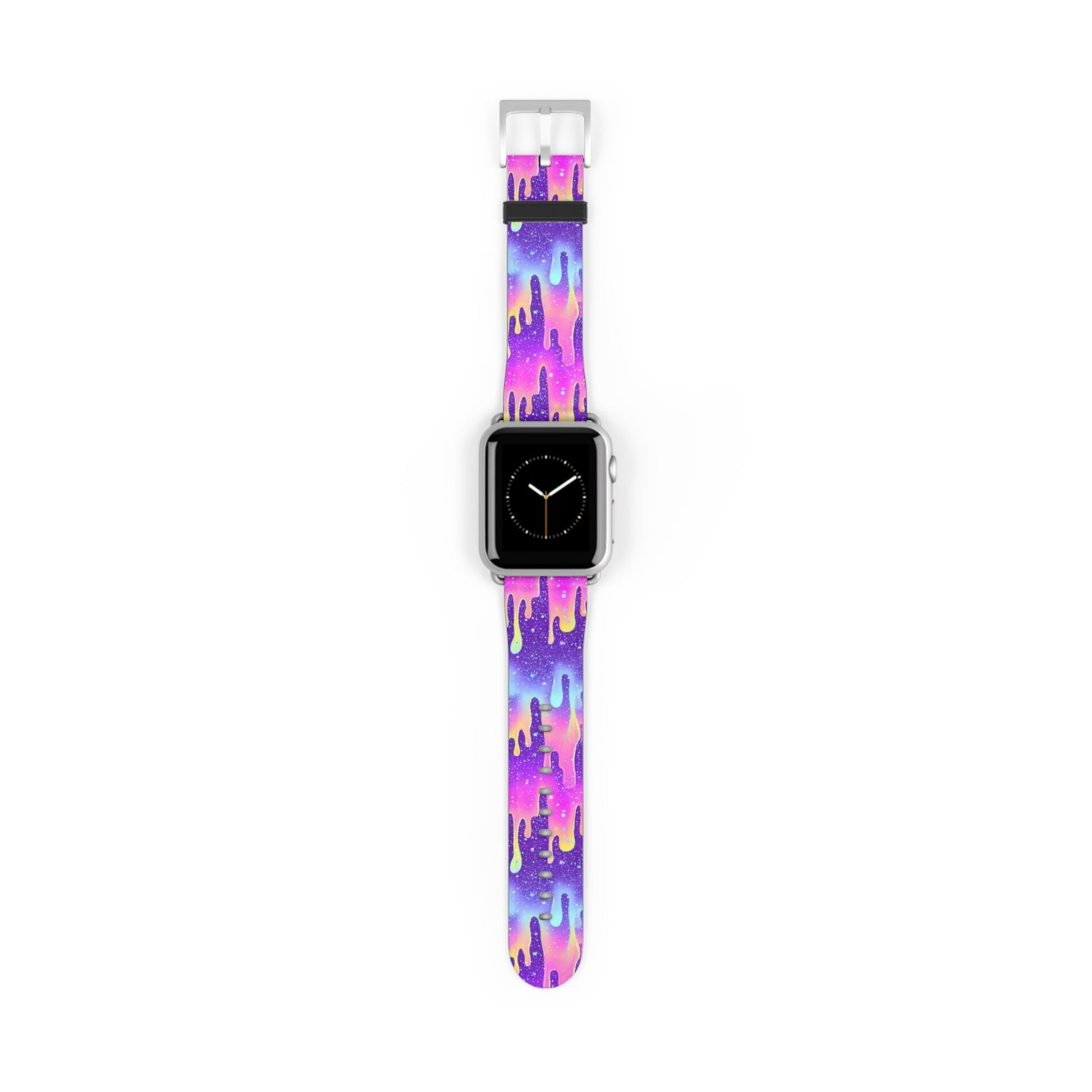 Vibrant Paint Drip Apple Watch Band, Artsulli - Art is Long, Life is Short, Accessories, Size, 38 - 41 mm, Color, Silver Matte, , , 28261836156713439930