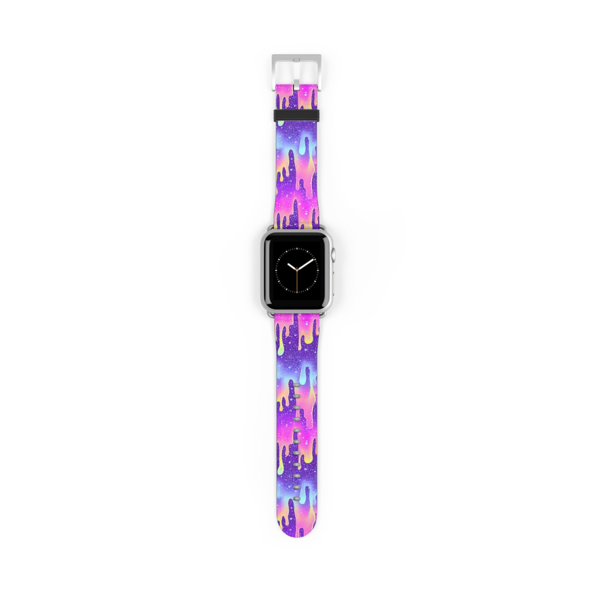 Vibrant Paint Drip Apple Watch Band, Artsulli - Art is Long, Life is Short, Accessories, Size, 38 - 41 mm, Color, Silver Matte, , , 28261836156713439930