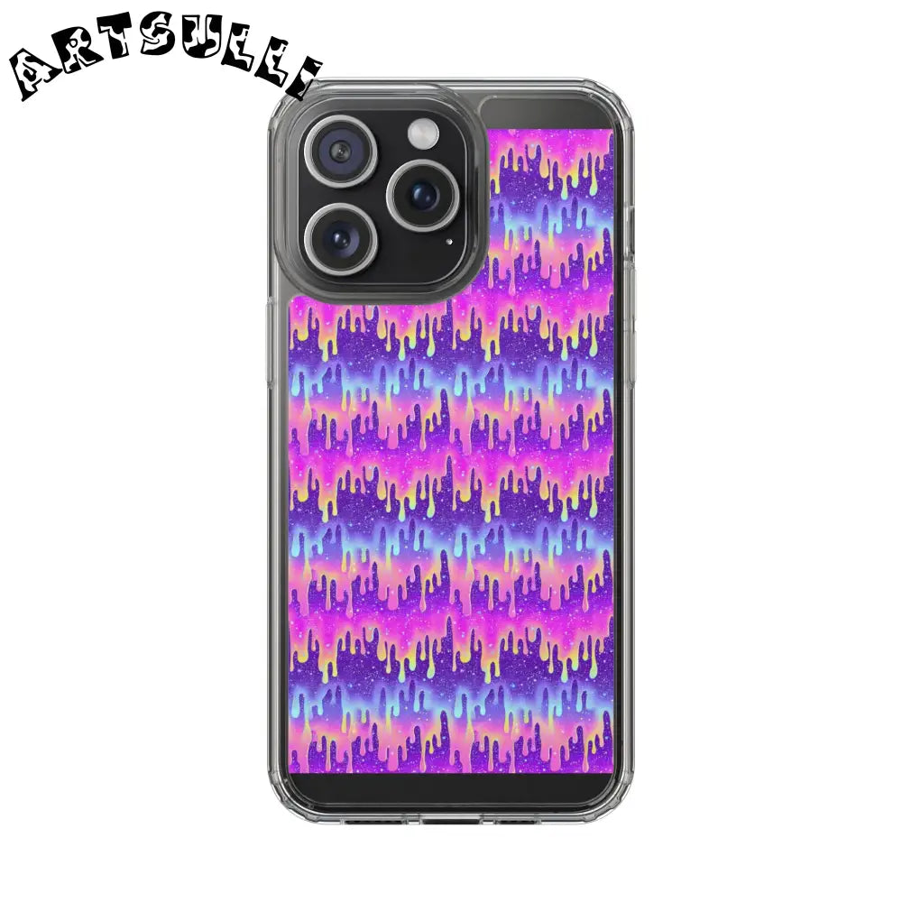 Vibrant Paint Drip Clear Case, Artsulli - Art is Long, Life is Short, Phone Case, Size, iPhone 15 Pro Max, Surface, Without gift packaging, , , 16100838193699252071