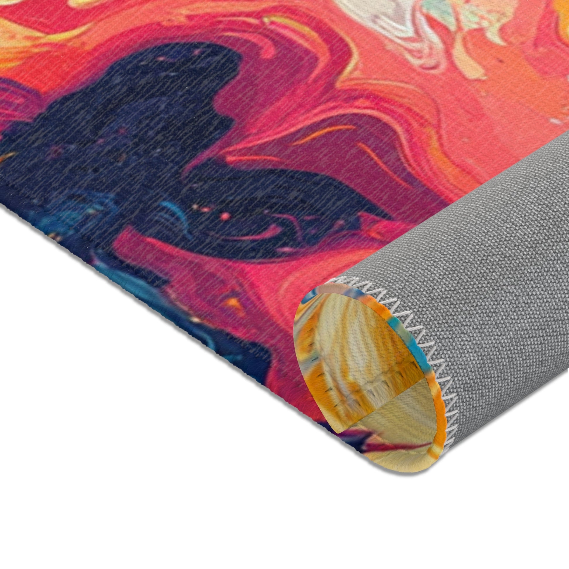 Printify Vibrant Painterly Floral Area Rug 2025