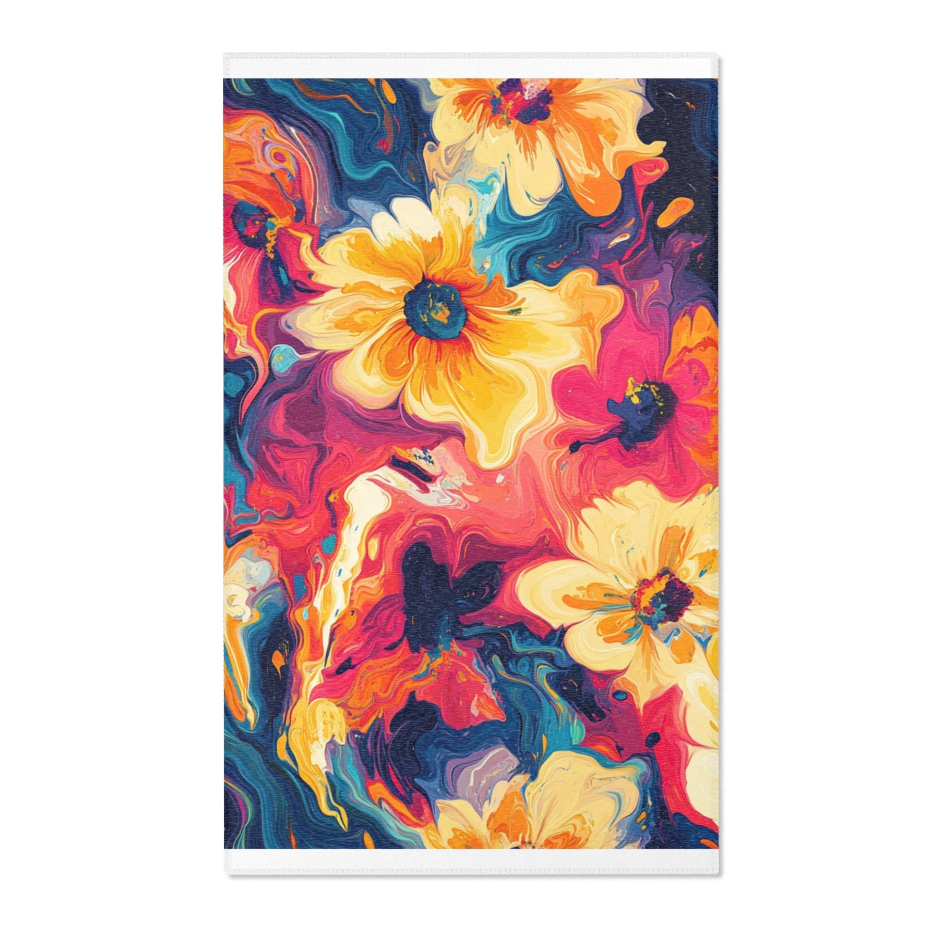 Printify Vibrant Painterly Floral Area Rug 2025