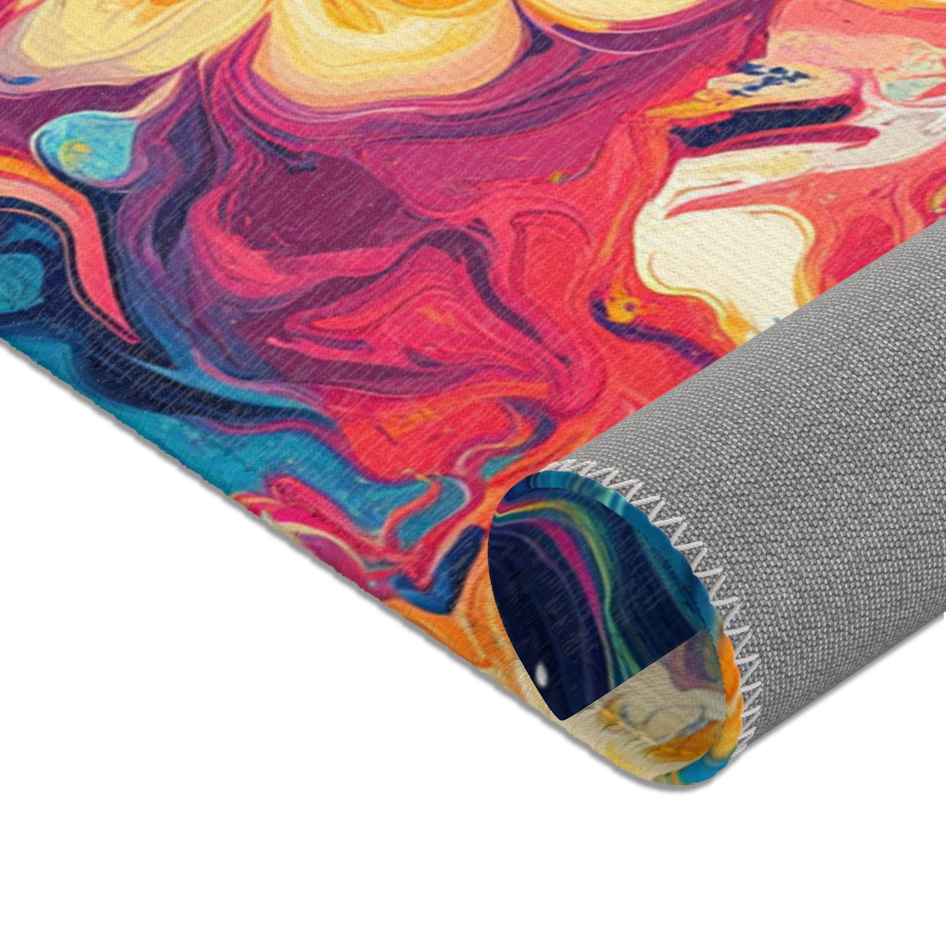 Printify Vibrant Painterly Floral Area Rug 2025