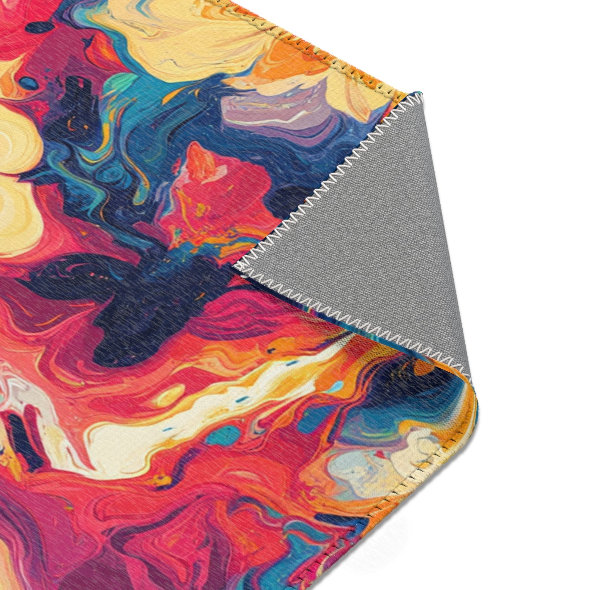 Printify Vibrant Painterly Floral Area Rug 2025