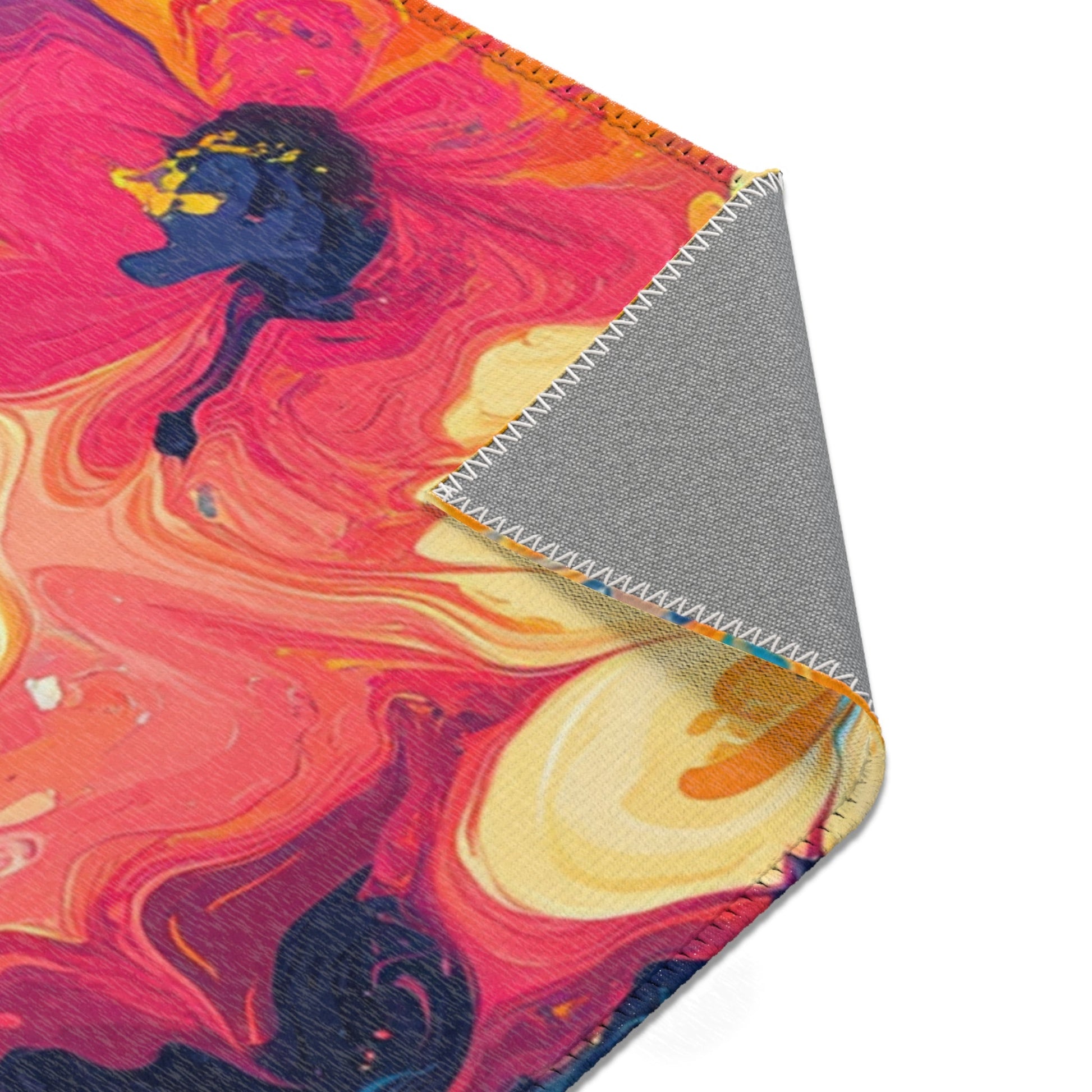 Printify Vibrant Painterly Floral Area Rug 2025