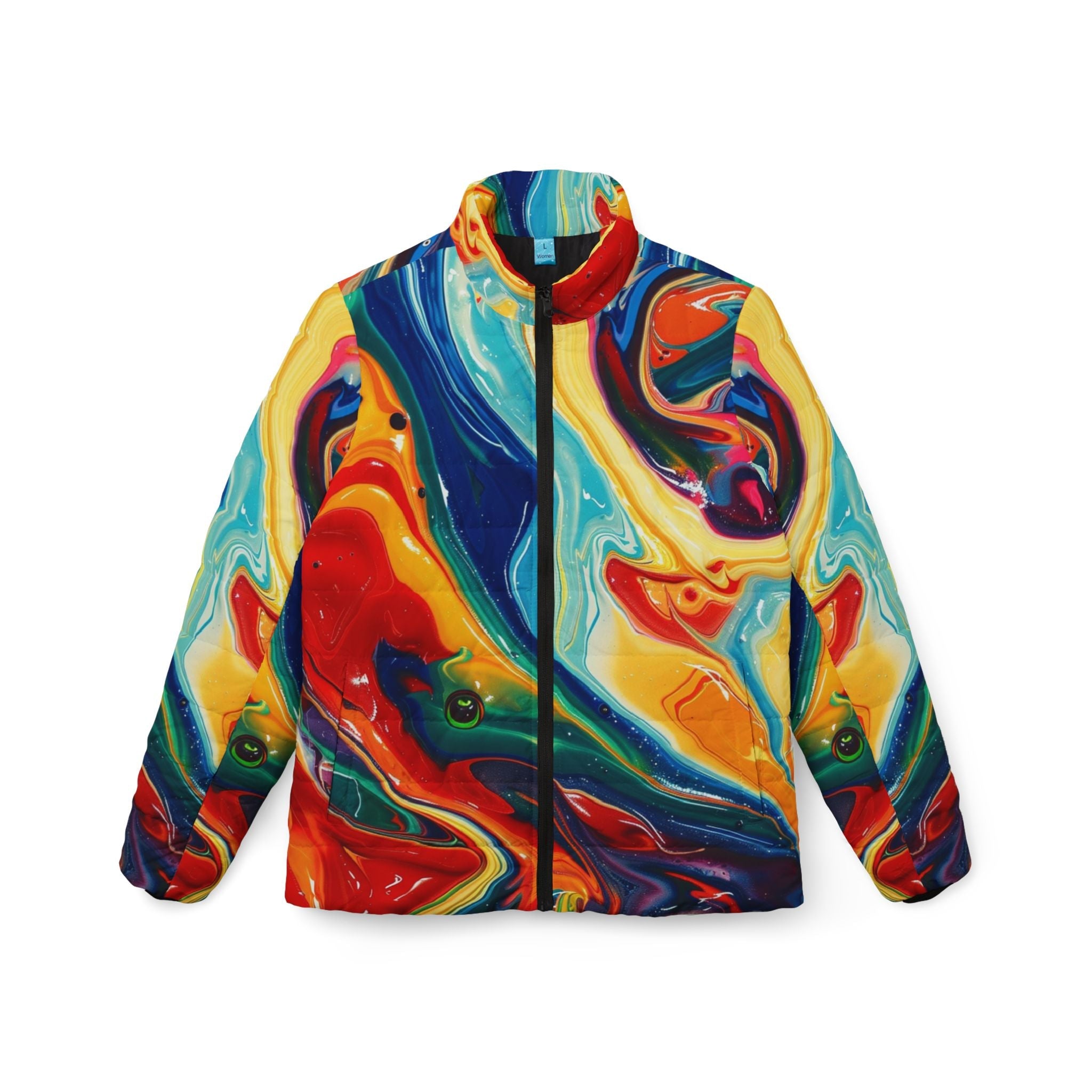 Printify Vibrant Patterned Puffer Jacket 2025