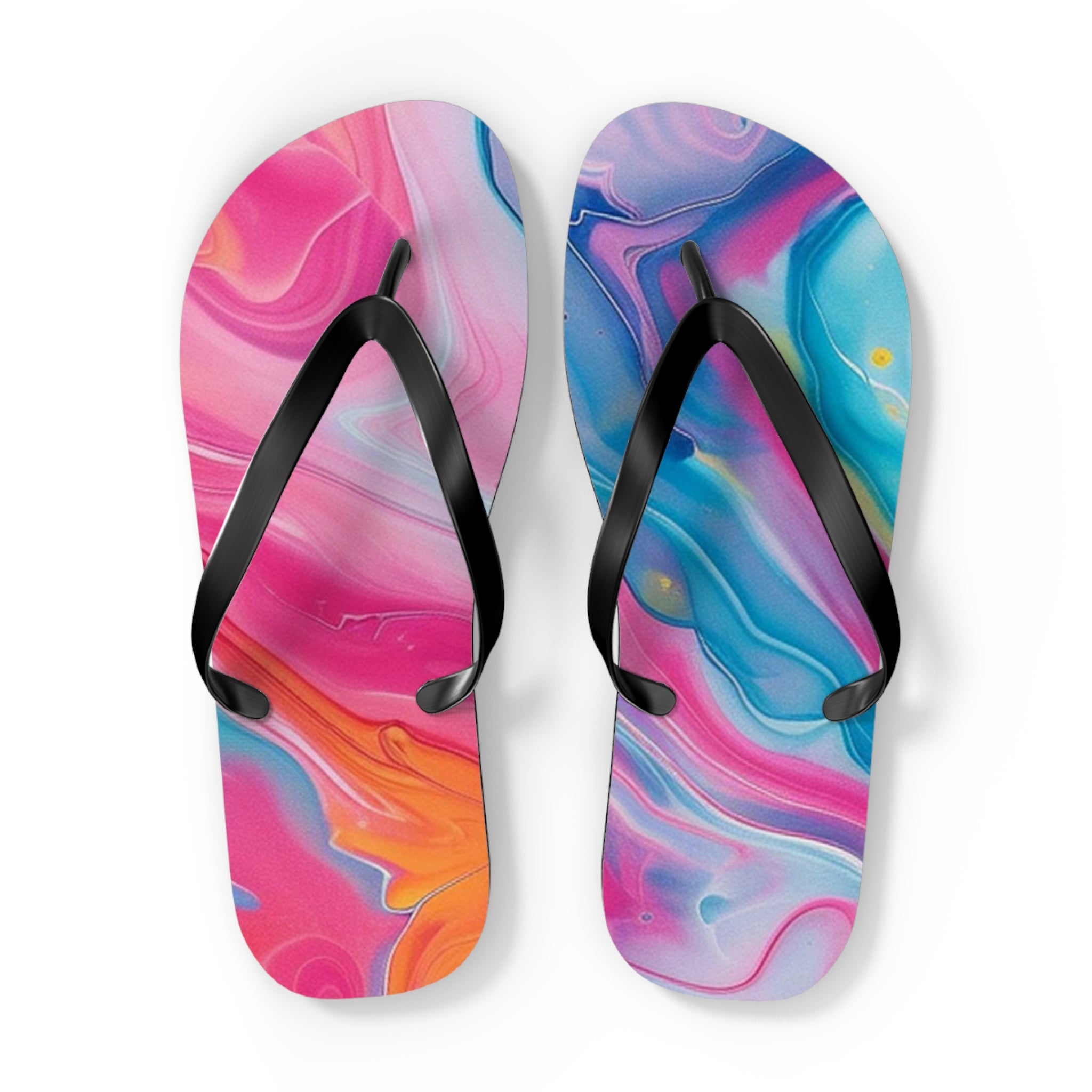 Vibrant Personalized Flip Flops, Artsulli - Art is Long, Life is Short, Shoes, Size, XL, Color, Black sole, , , 20496915739325219059