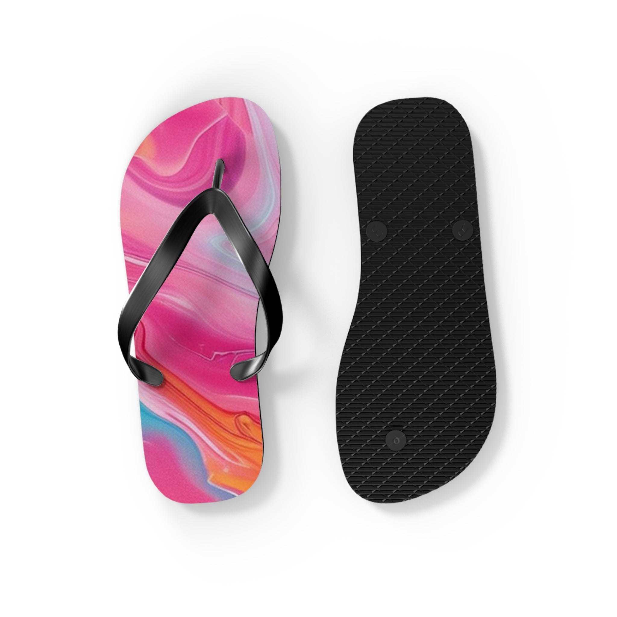Vibrant Personalized Flip Flops, Artsulli - Art is Long, Life is Short, Shoes, , , , , , , 