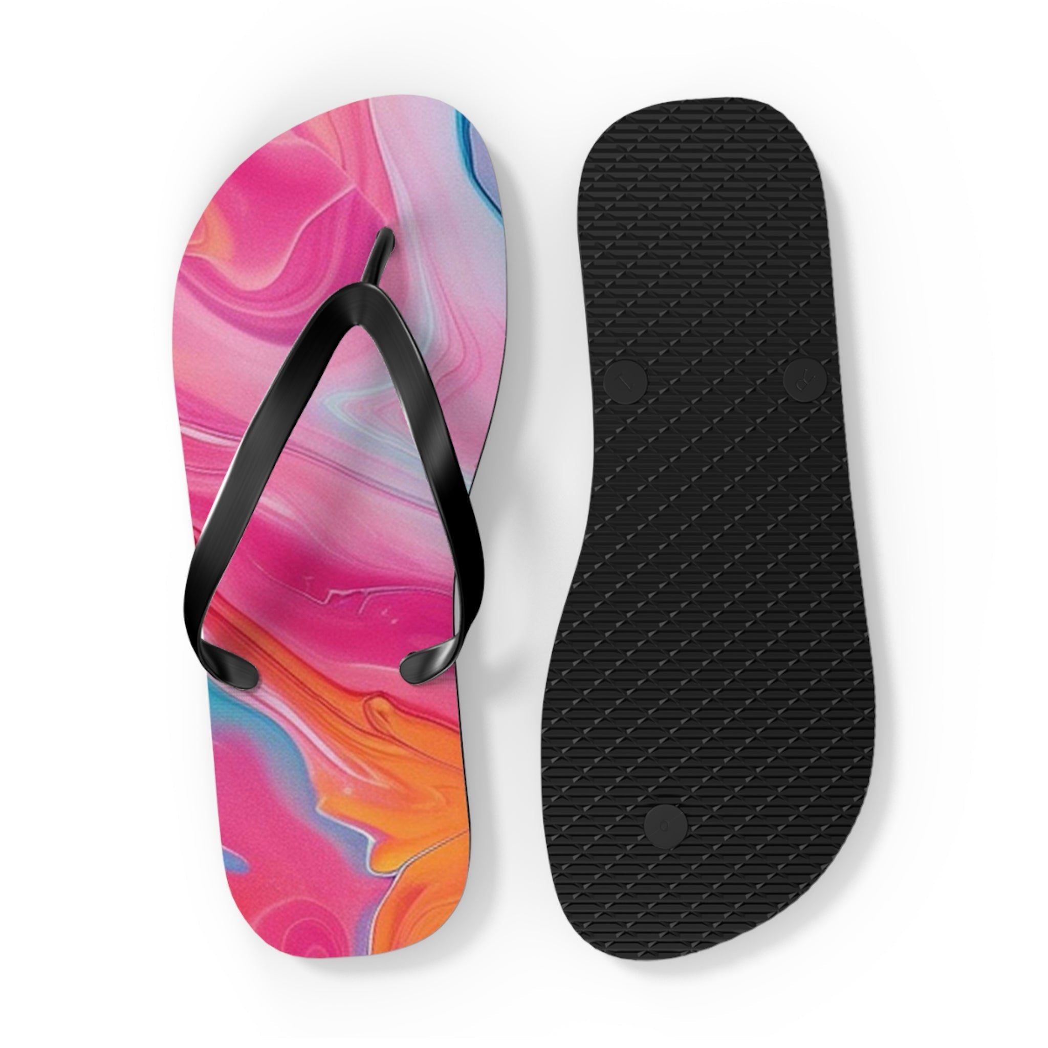 Vibrant Personalized Flip Flops, Artsulli - Art is Long, Life is Short, Shoes, , , , , , , 