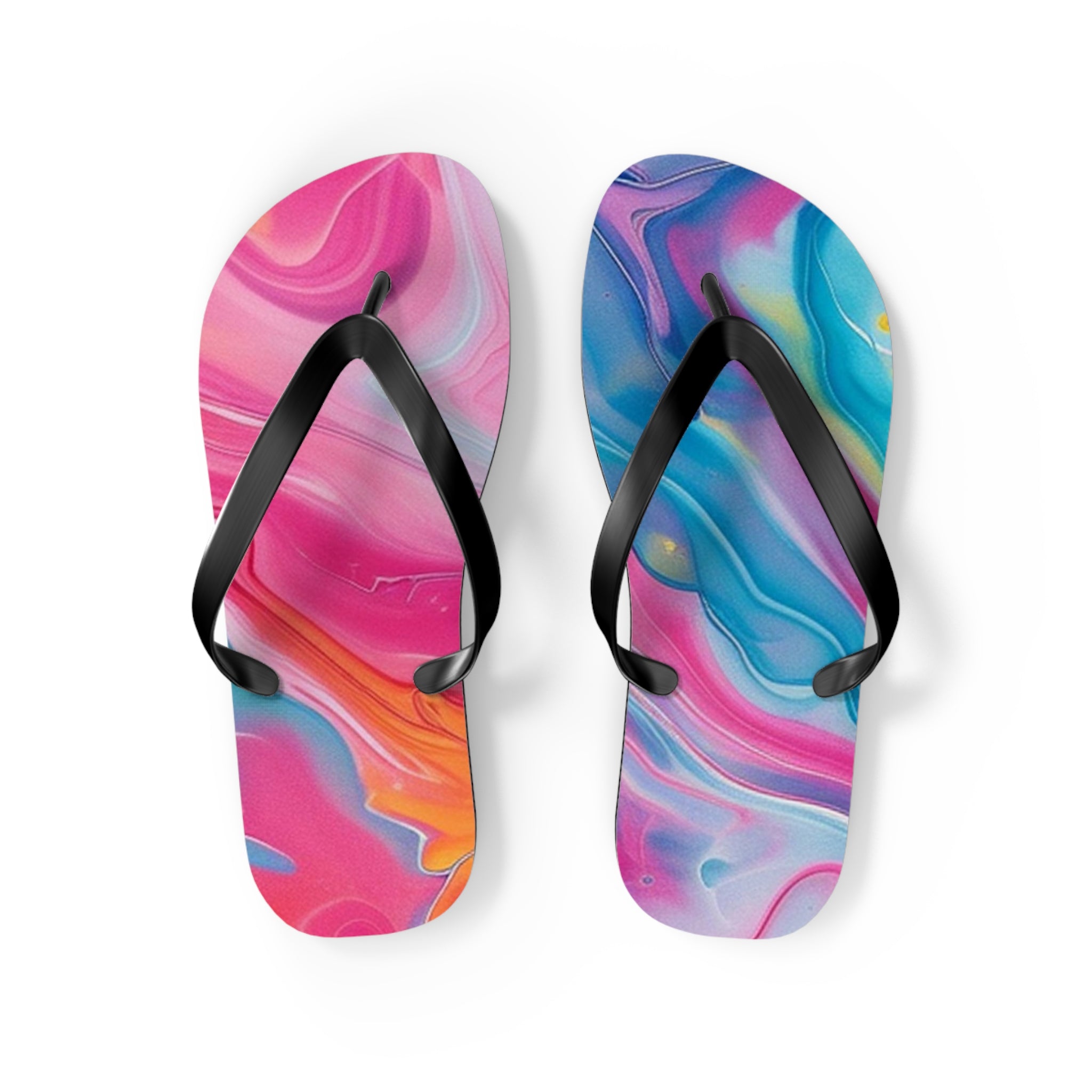 Vibrant Personalized Flip Flops, Artsulli - Art is Long, Life is Short, Shoes, Size, M, Color, Black sole, , , 14183612207750337240