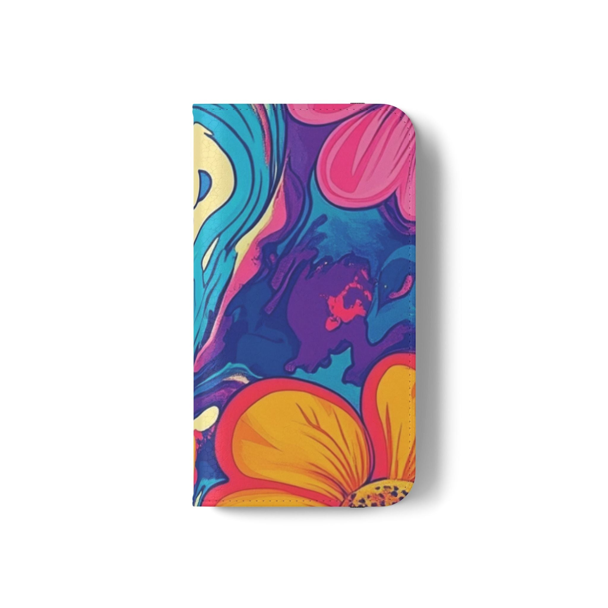 Vibrant Psychedelic Floral Flip Cases, Artsulli - Art is Long, Life is Short, Phone Case, , , , , , , 