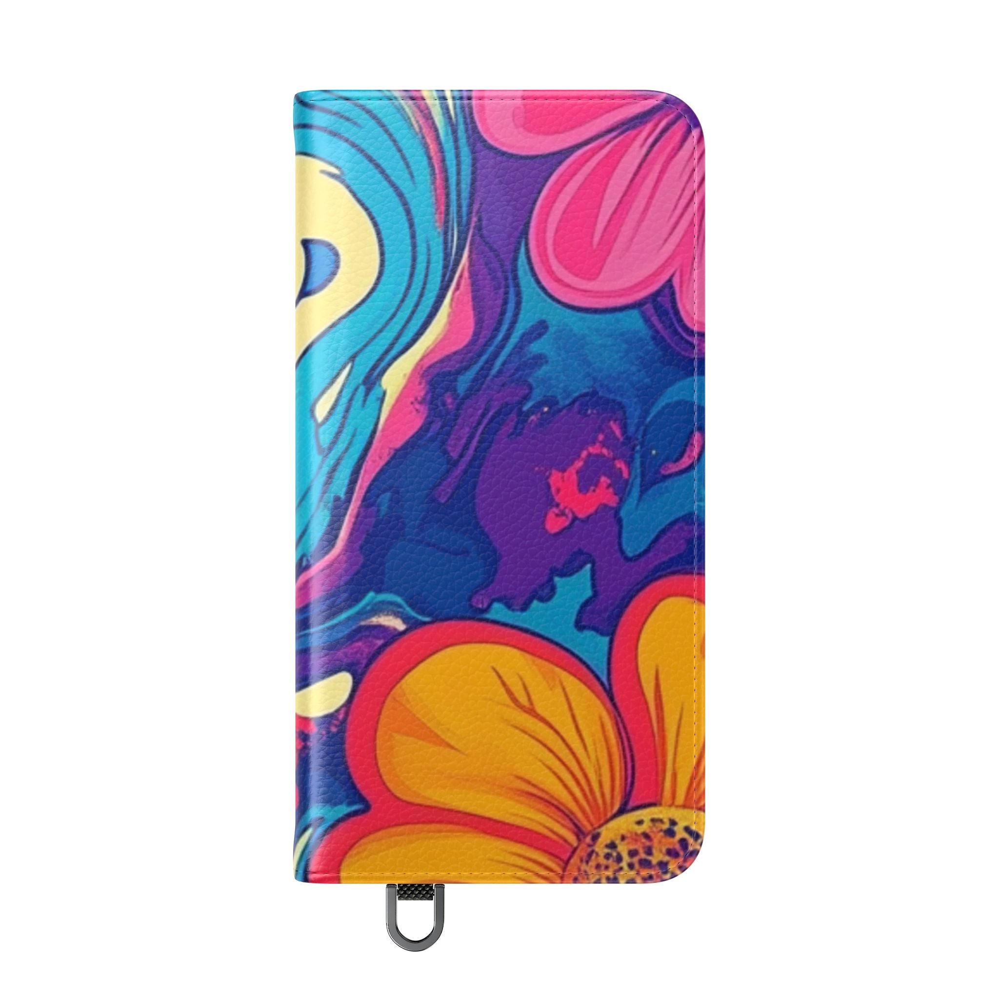 Vibrant Psychedelic Floral Flip Cases, Artsulli - Art is Long, Life is Short, Phone Case, , , , , , , 