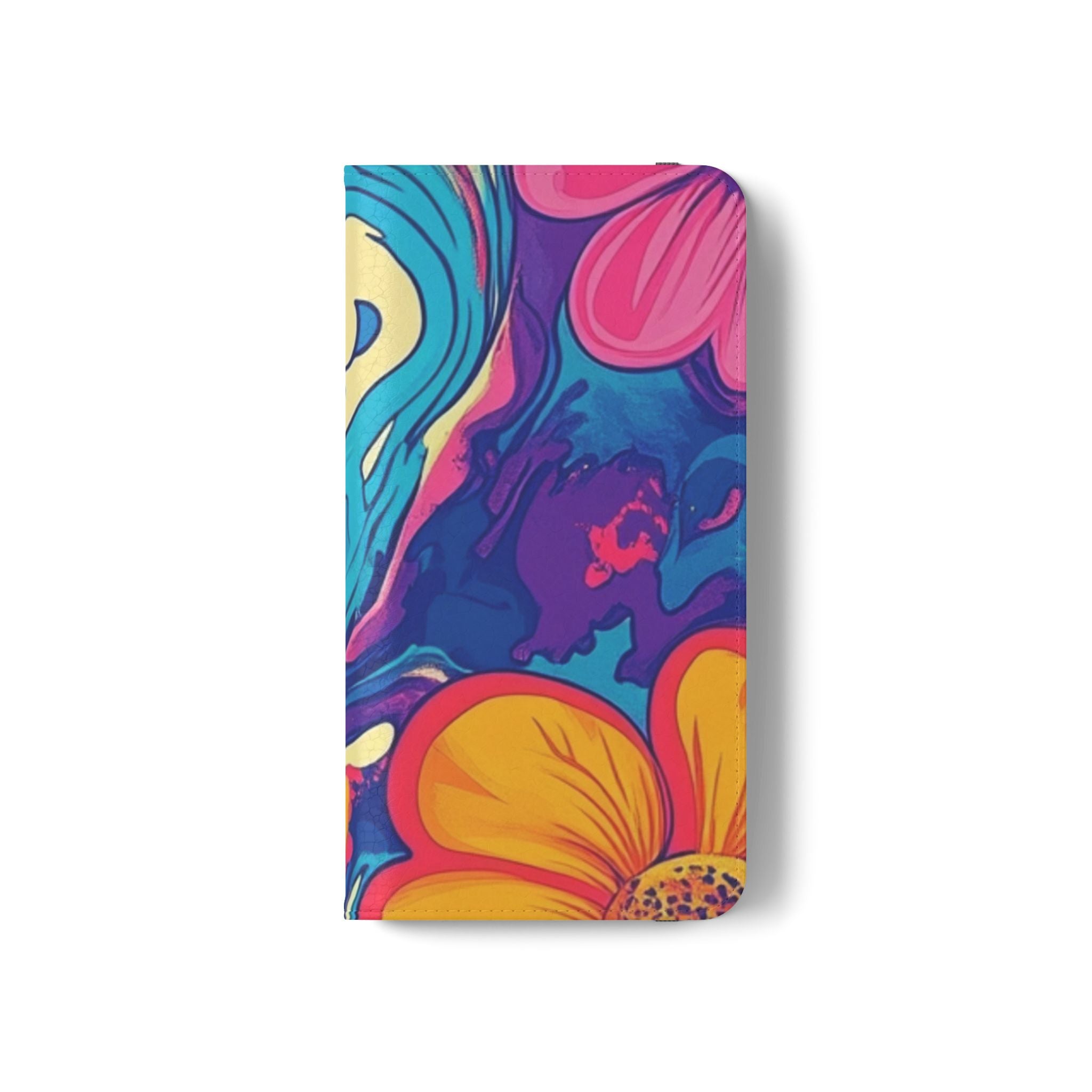 Vibrant Psychedelic Floral Flip Cases, Artsulli - Art is Long, Life is Short, Phone Case, , , , , , , 