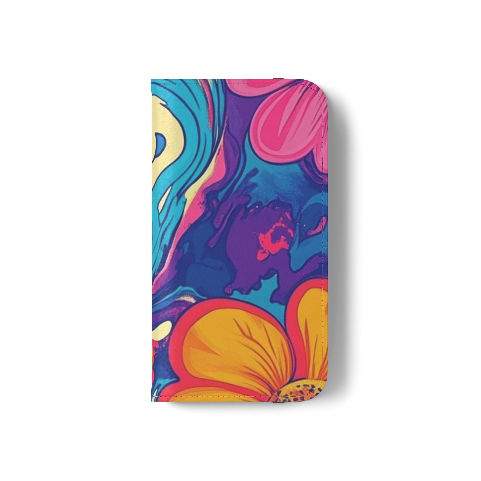 Vibrant Psychedelic Floral Flip Cases, Artsulli - Art is Long, Life is Short, Phone Case, , , , , , , 