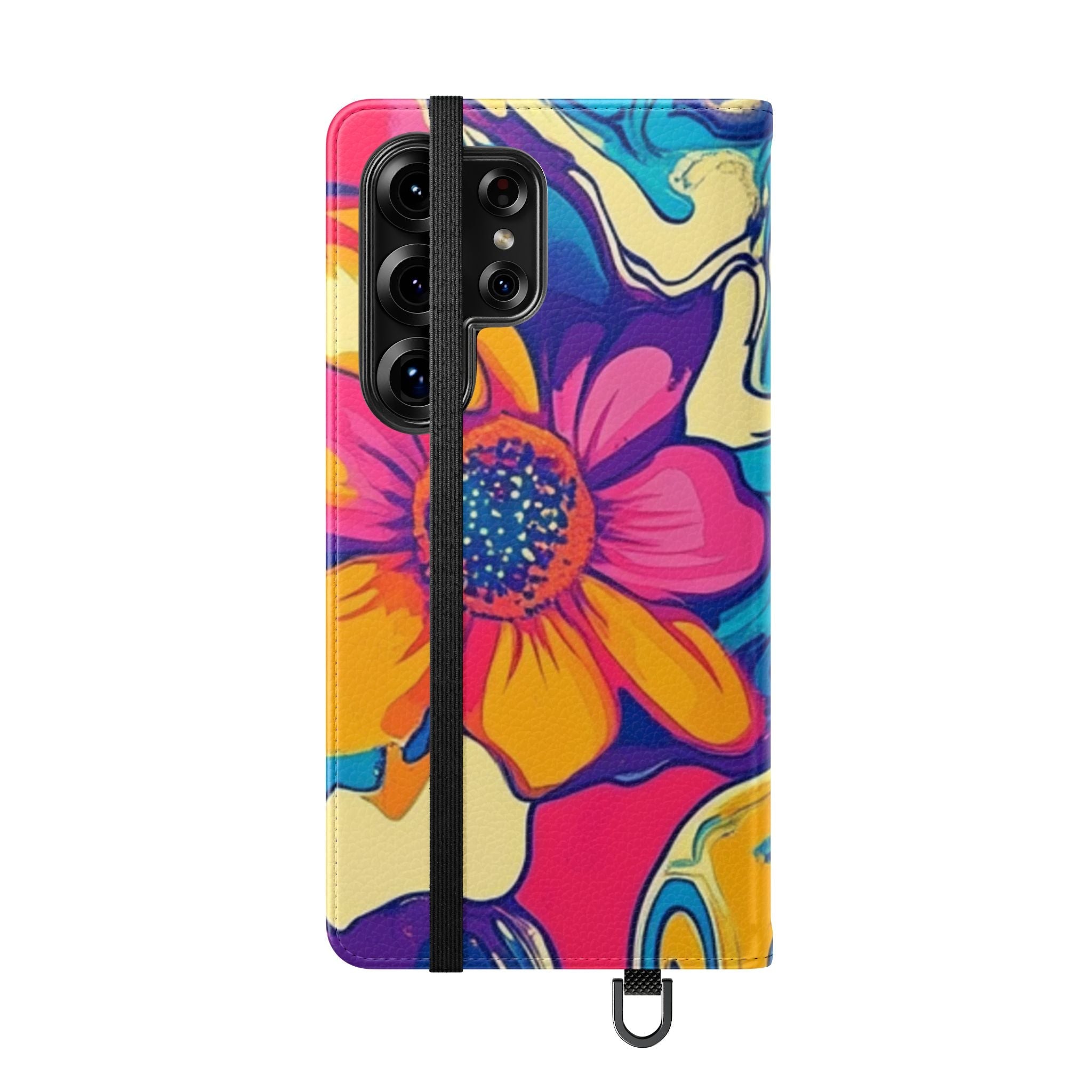 Vibrant Psychedelic Floral Flip Cases, Artsulli - Art is Long, Life is Short, Phone Case, , , , , , , 