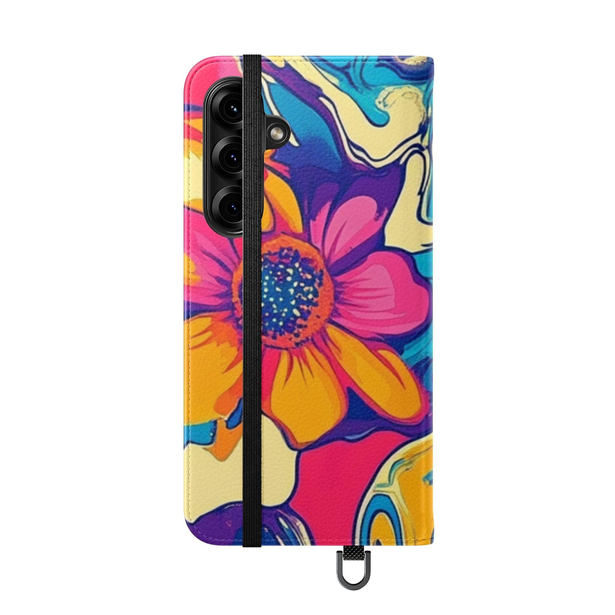 Vibrant Psychedelic Floral Flip Cases, Artsulli - Art is Long, Life is Short, Phone Case, , , , , , , 