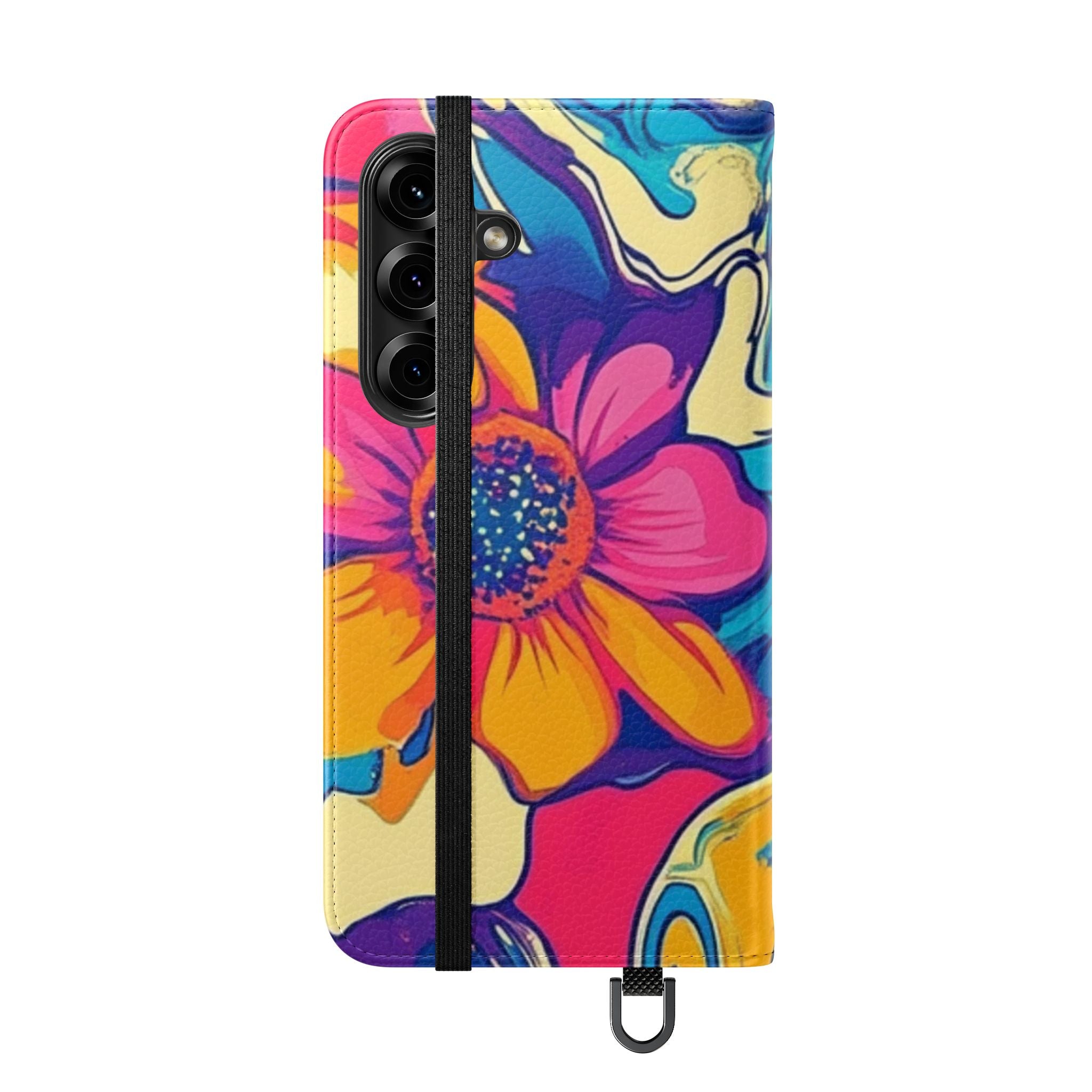 Vibrant Psychedelic Floral Flip Cases, Artsulli - Art is Long, Life is Short, Phone Case, , , , , , , 
