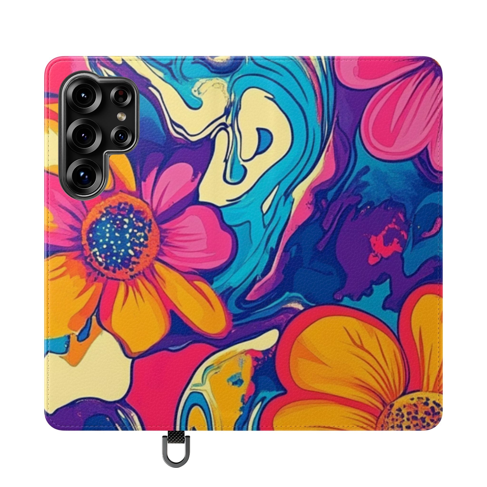 Vibrant Psychedelic Floral Flip Cases, Artsulli - Art is Long, Life is Short, Phone Case, Size, Samsung Galaxy S25 Ultra, , , , , 30292331935380187080