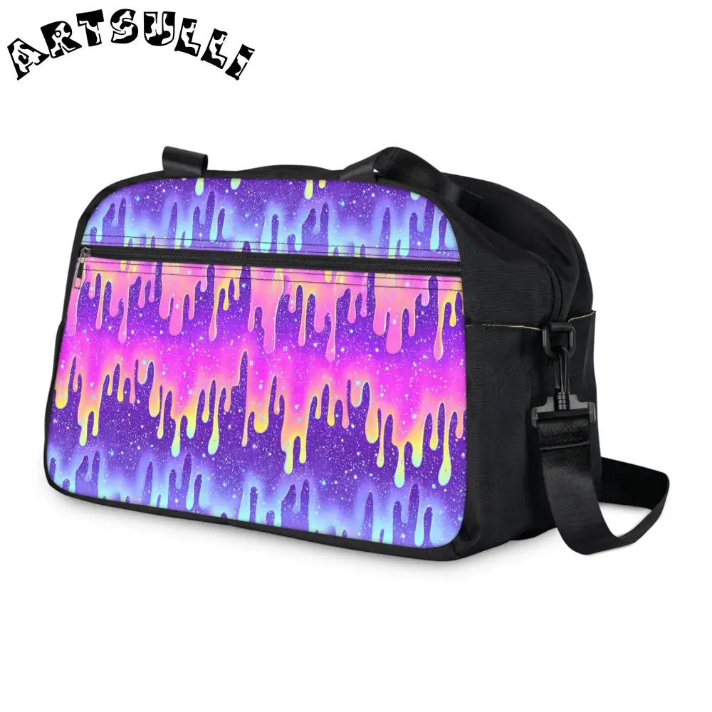 Vibrant Rainbow Drip Fitness Handbag, Artsulli - Art is Long, Life is Short, Bags, , , , , , , 