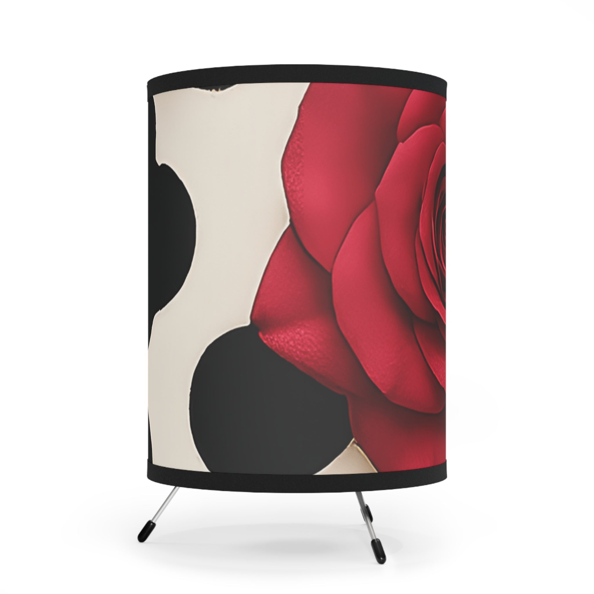 Vibrant Red Rose Tripod Lamp, Artsulli - Art is Long, Life is Short, Home Decor, , , , , , , 