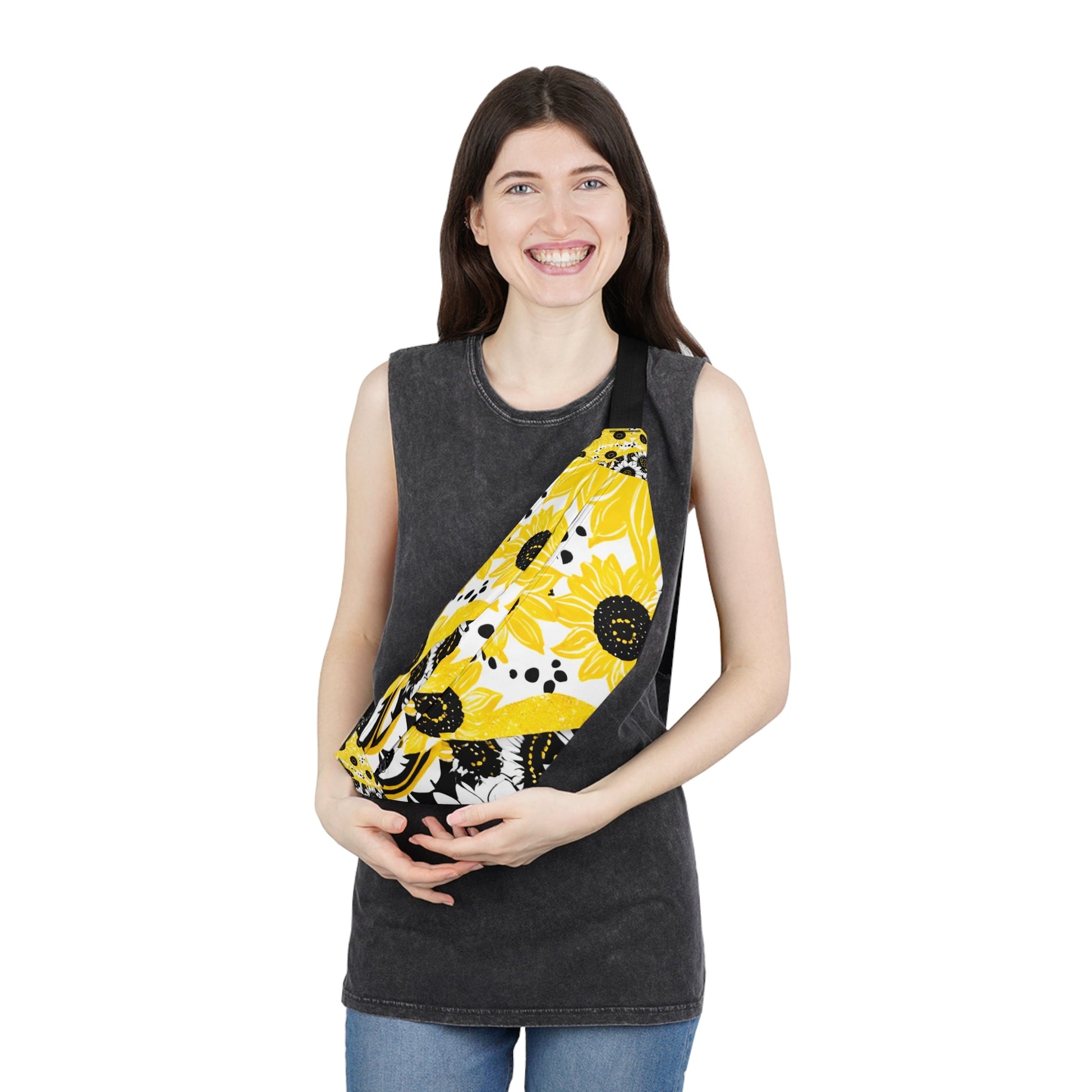 Vibrant Sunflower Fanny Pack, Artsulli - Art is Long, Life is Short, Bags, , , , , , , 