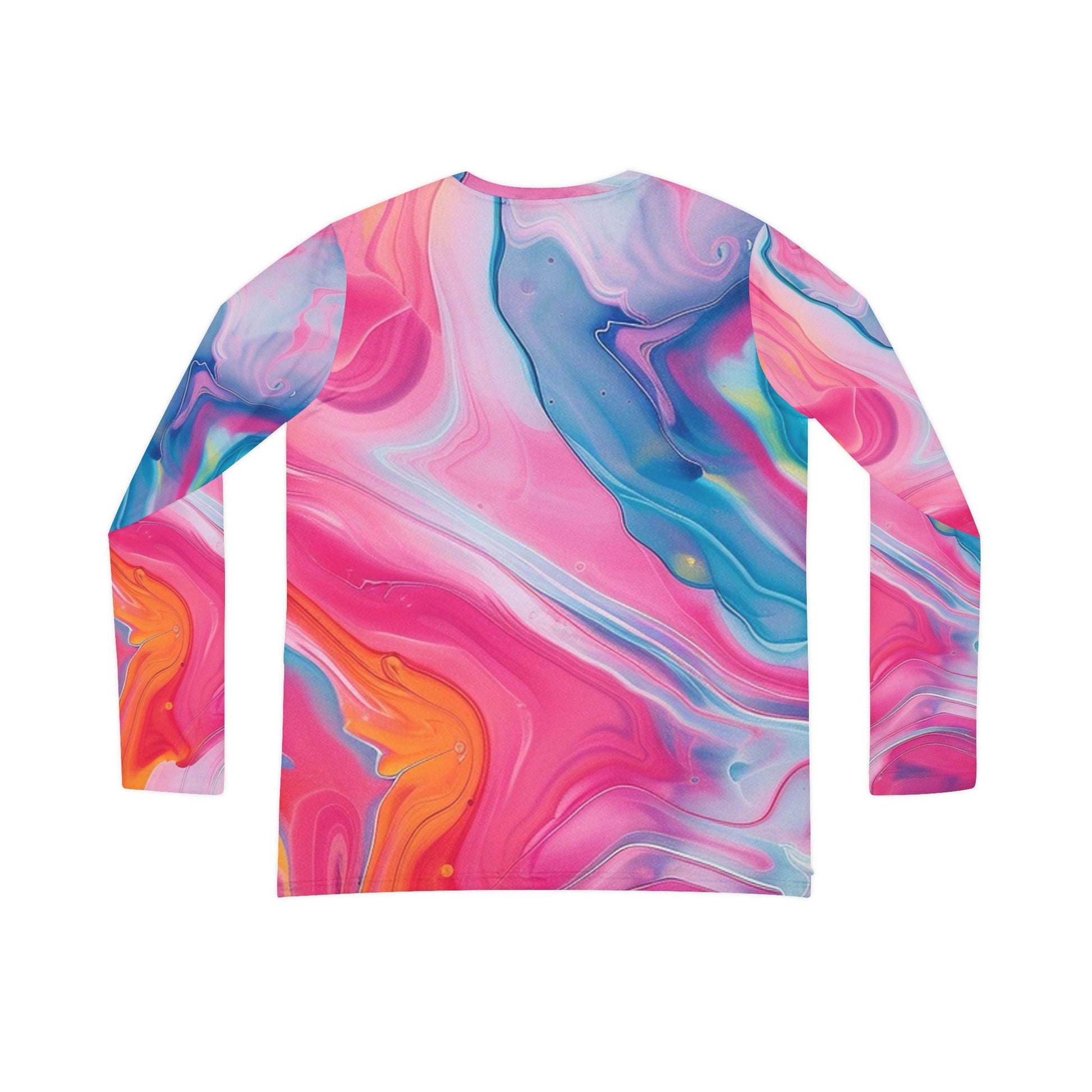 Vibrant Swirl V-Neck Long Sleeve Top, Artsulli - Art is Long, Life is Short, All Over Prints, , , , , , , 