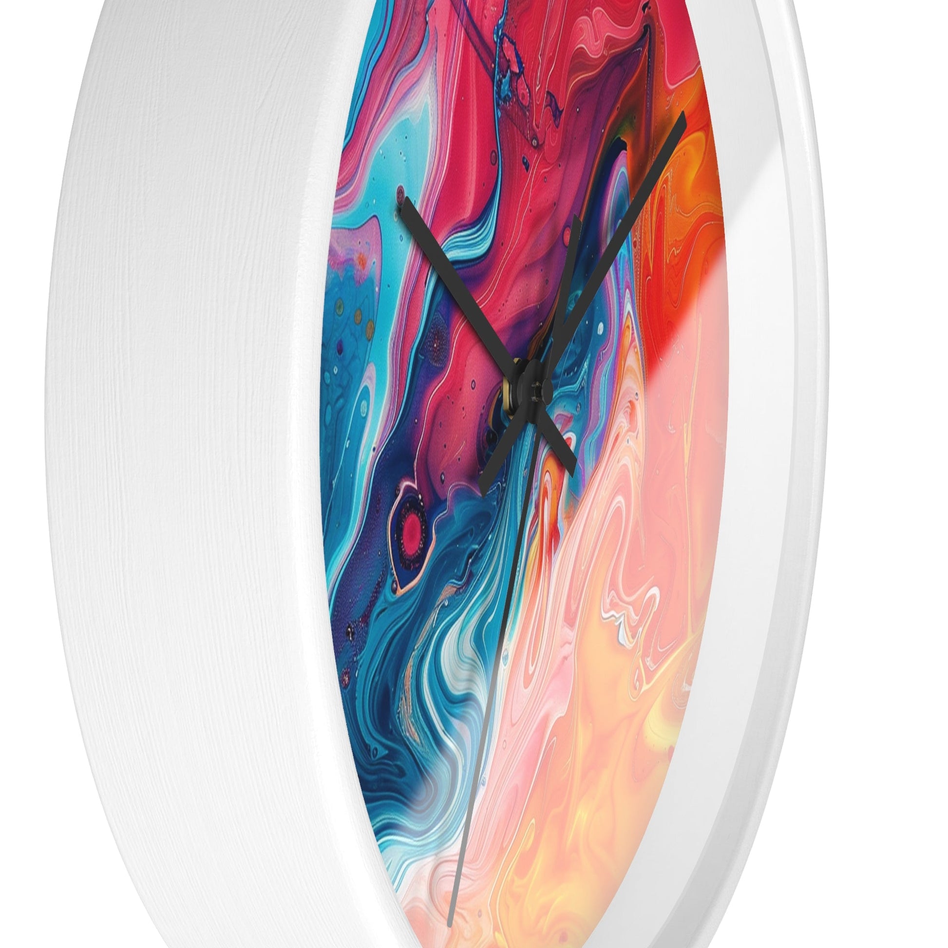 Vibrant Swirling Abstract Wall Clock, Artsulli - Art is Long, Life is Short, Home Decor, , , , , , , 