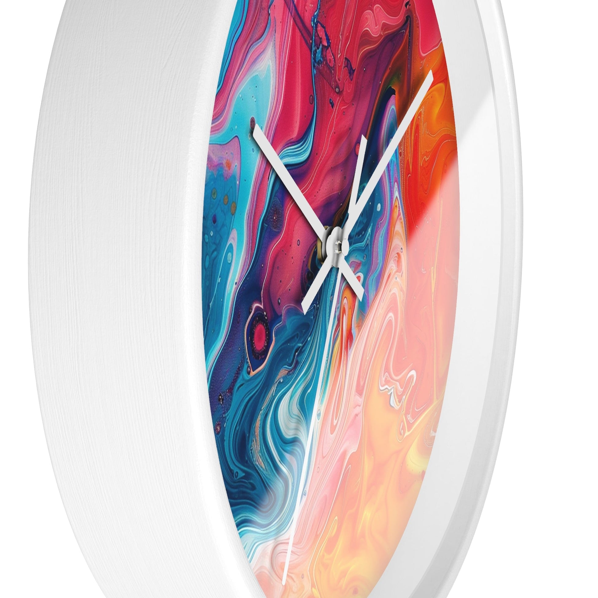 Vibrant Swirling Abstract Wall Clock, Artsulli - Art is Long, Life is Short, Home Decor, , , , , , , 