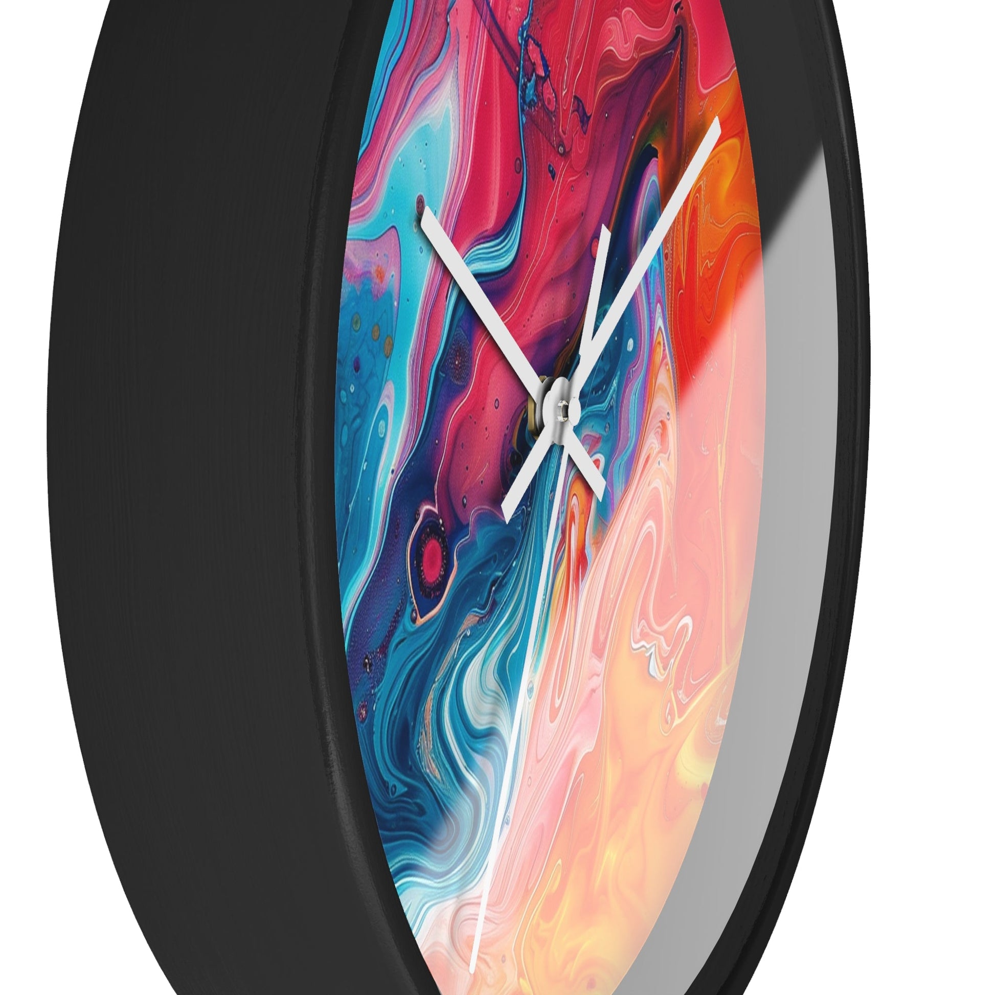 Vibrant Swirling Abstract Wall Clock, Artsulli - Art is Long, Life is Short, Home Decor, , , , , , , 