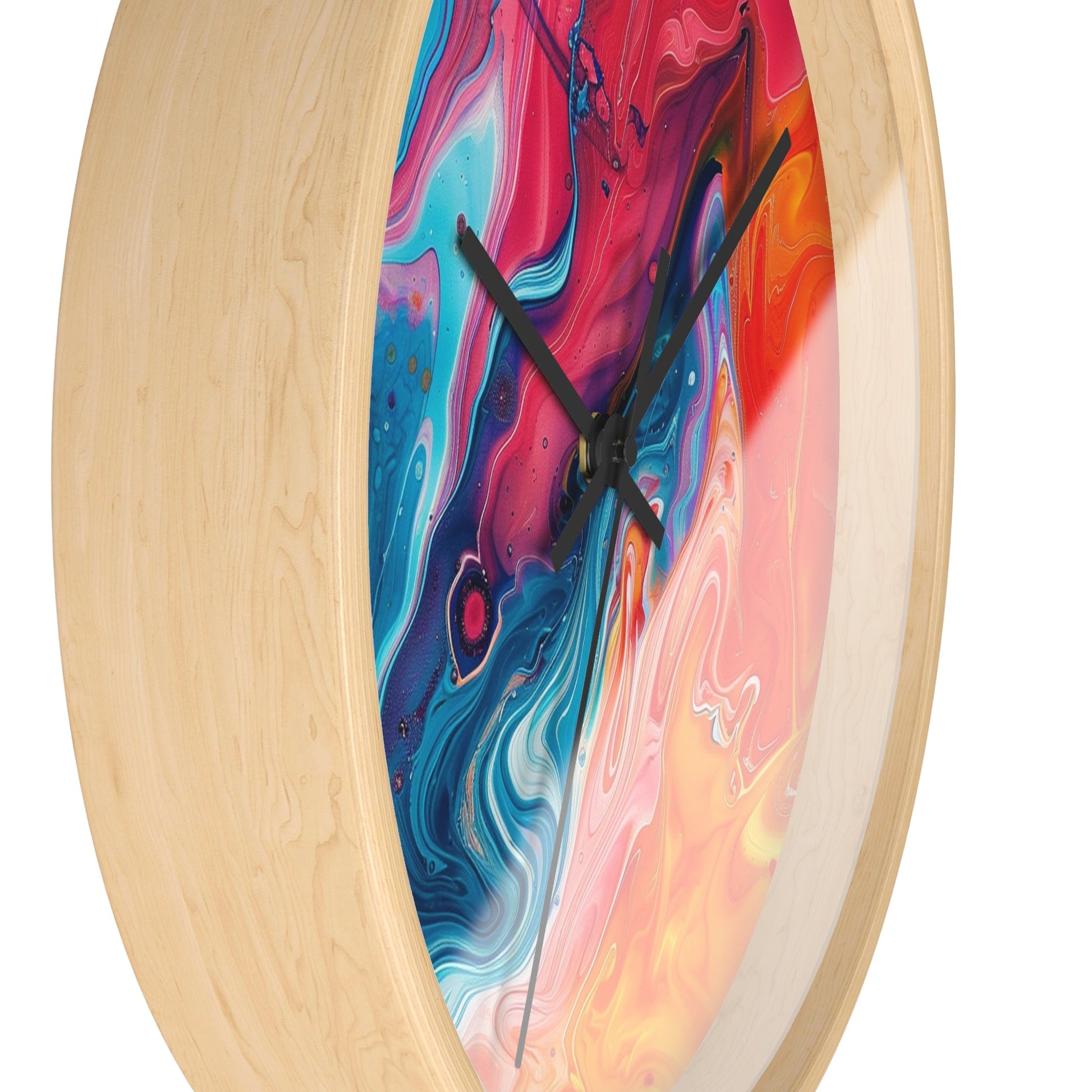 Vibrant Swirling Abstract Wall Clock, Artsulli - Art is Long, Life is Short, Home Decor, , , , , , , 