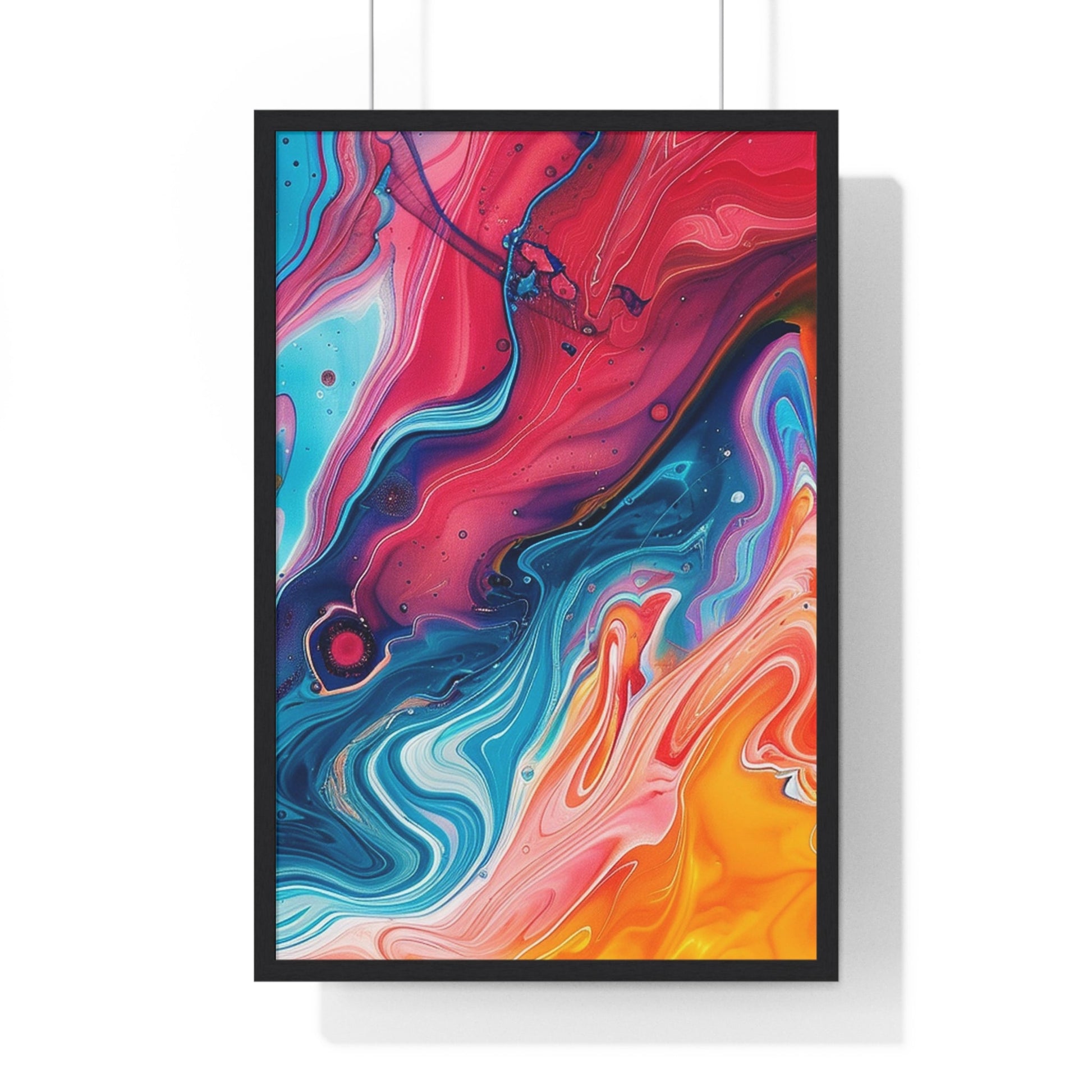 Printify Vibrant Swirls Framed Art Print 2025