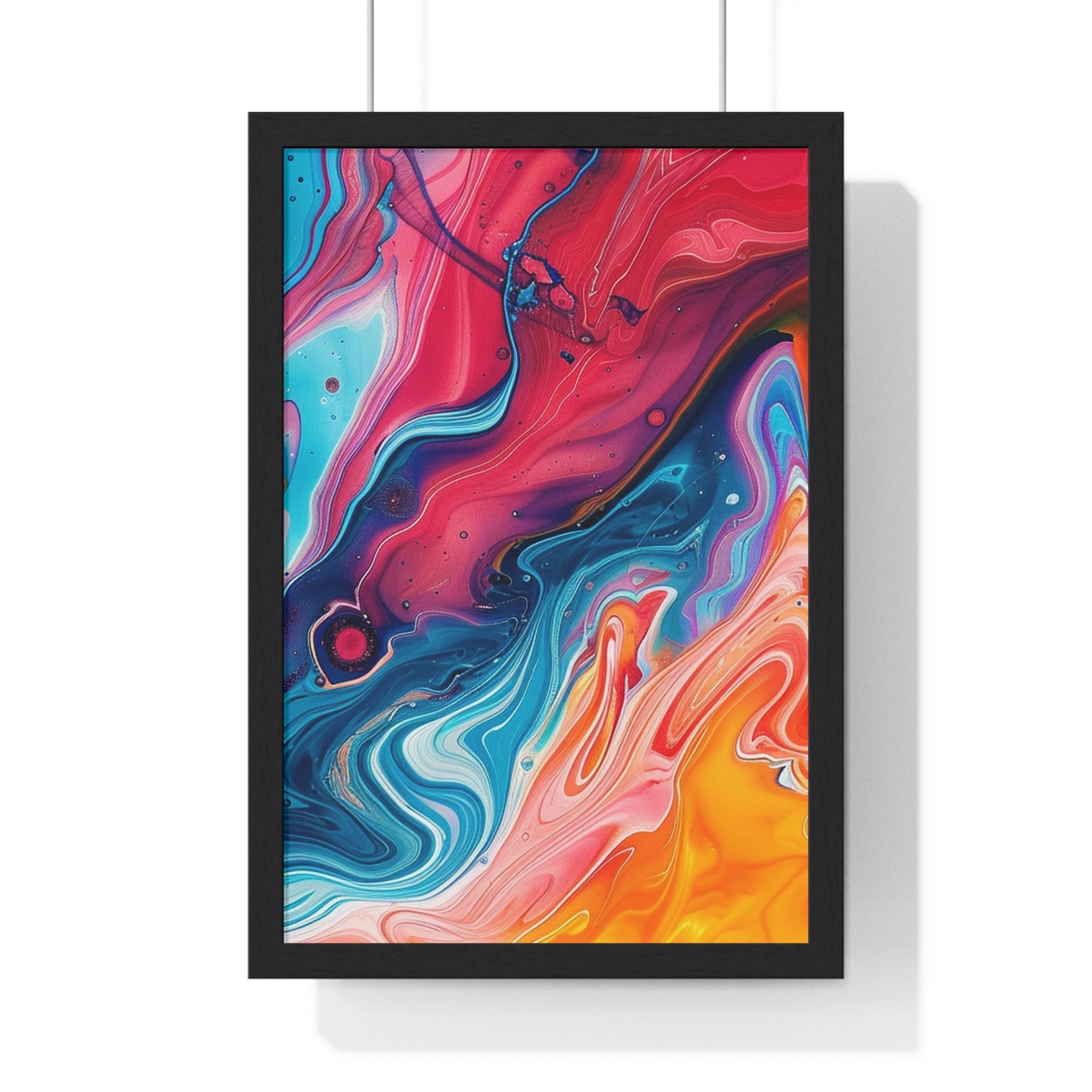 Printify Vibrant Swirls Framed Art Print 2025