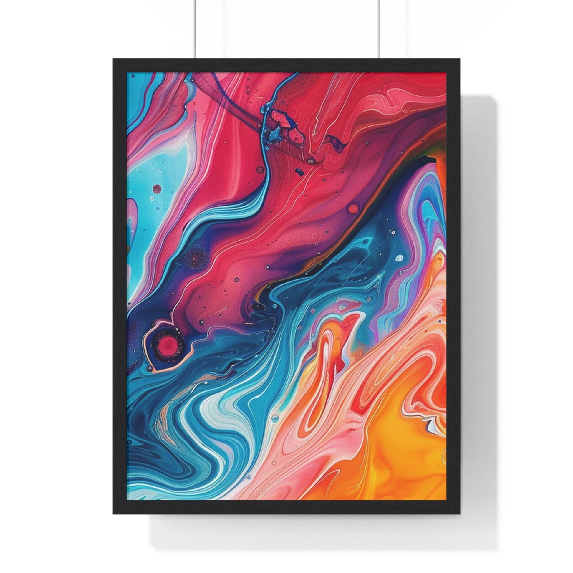 Printify Vibrant Swirls Framed Art Print 2025