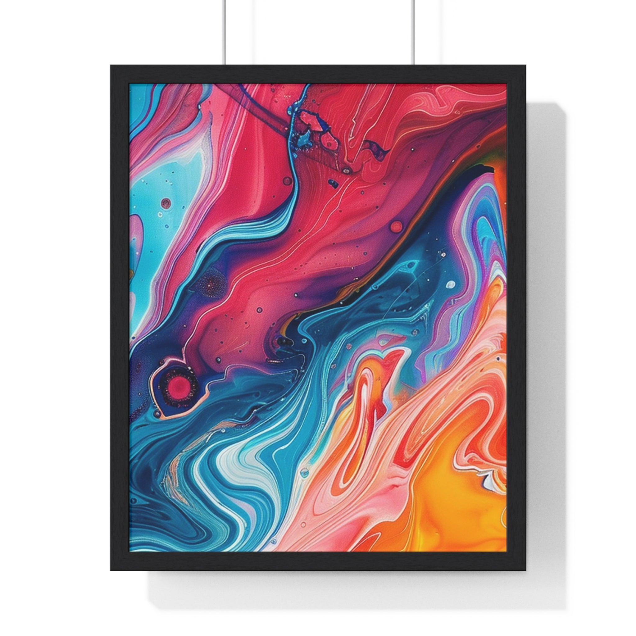 Printify Vibrant Swirls Framed Art Print 2025