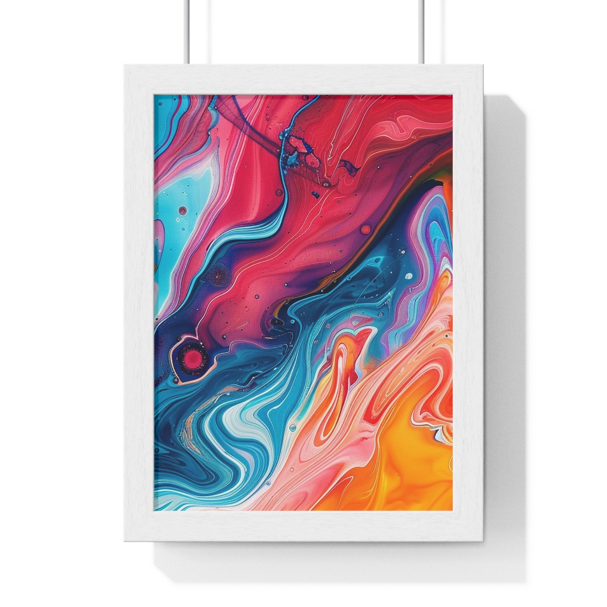 Printify Vibrant Swirls Framed Art Print 2025