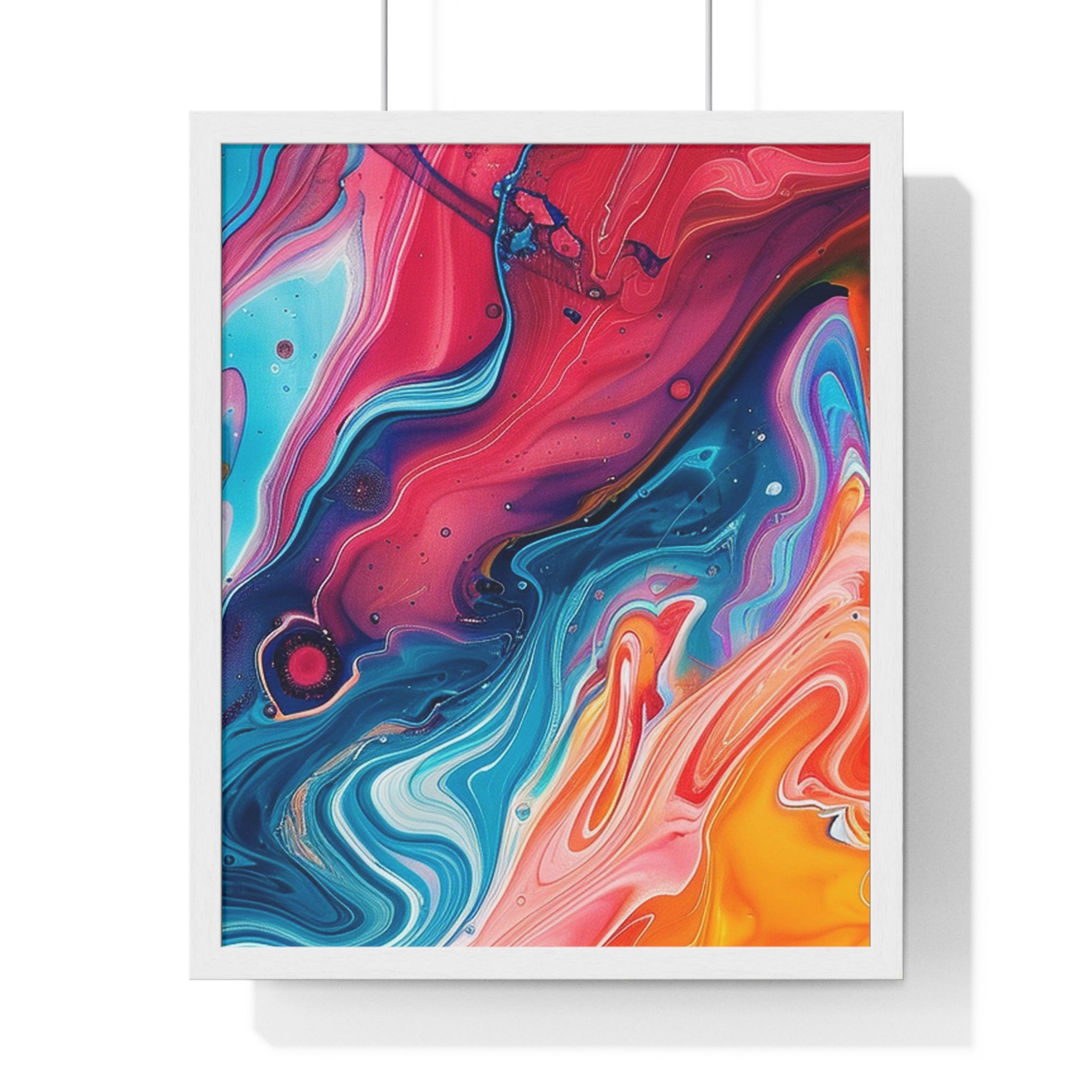 Printify Vibrant Swirls Framed Art Print 2025