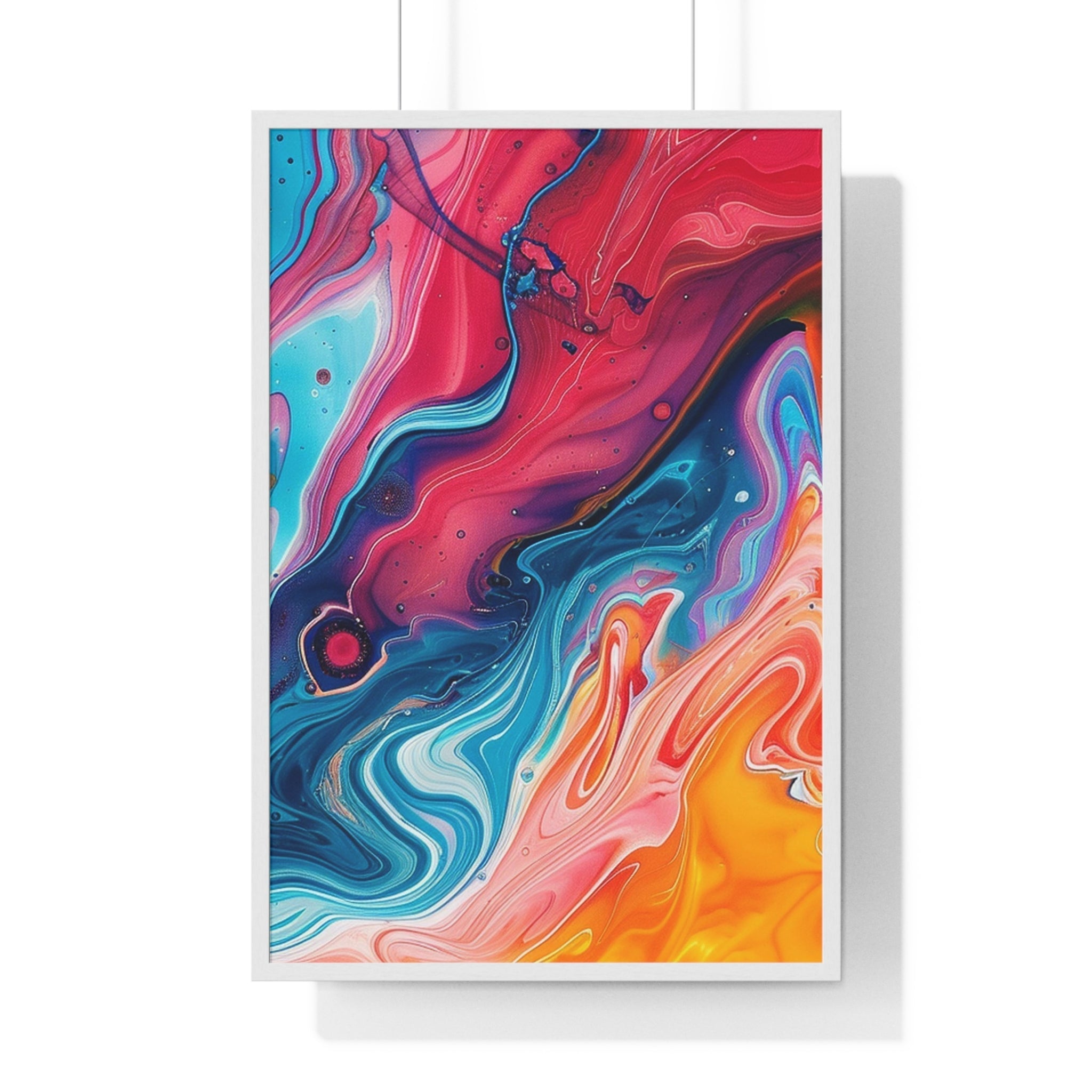 Printify Vibrant Swirls Framed Art Print 2025