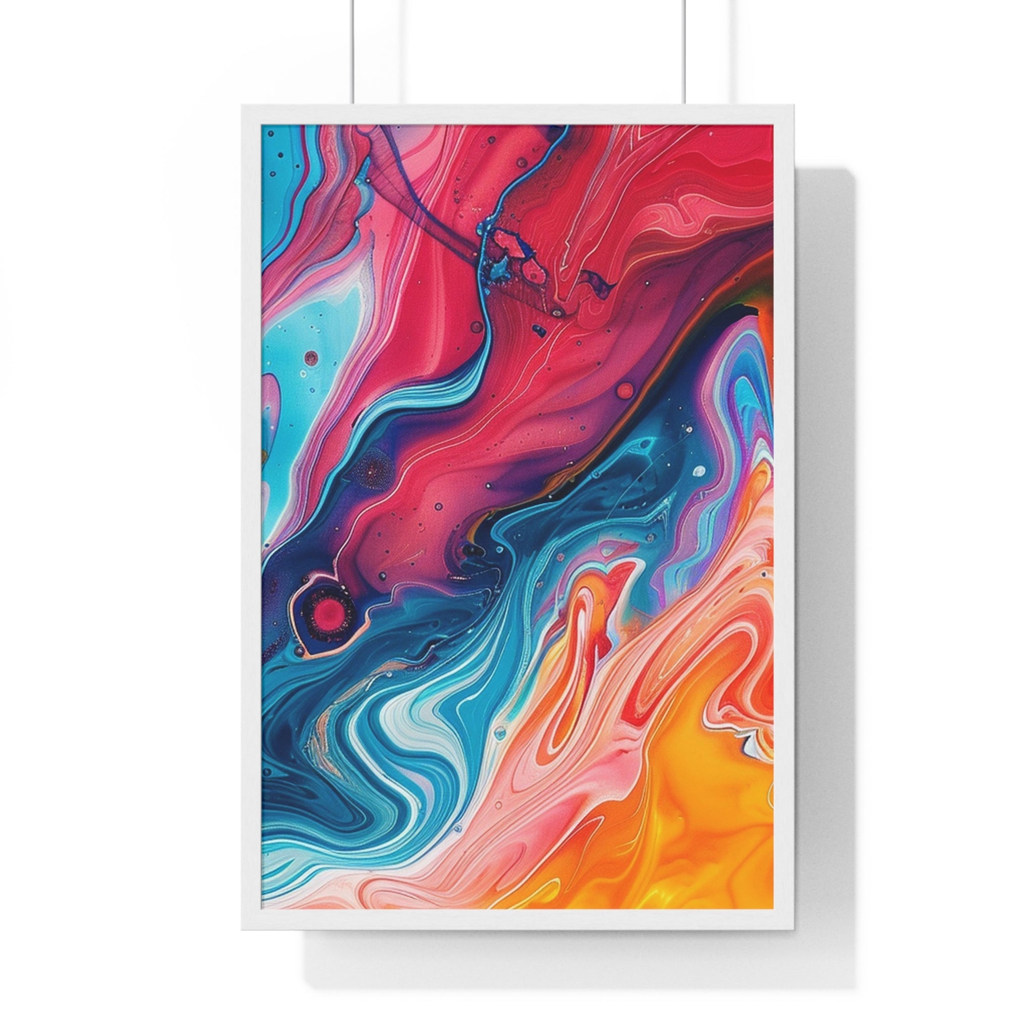 Printify Vibrant Swirls Framed Art Print 2025