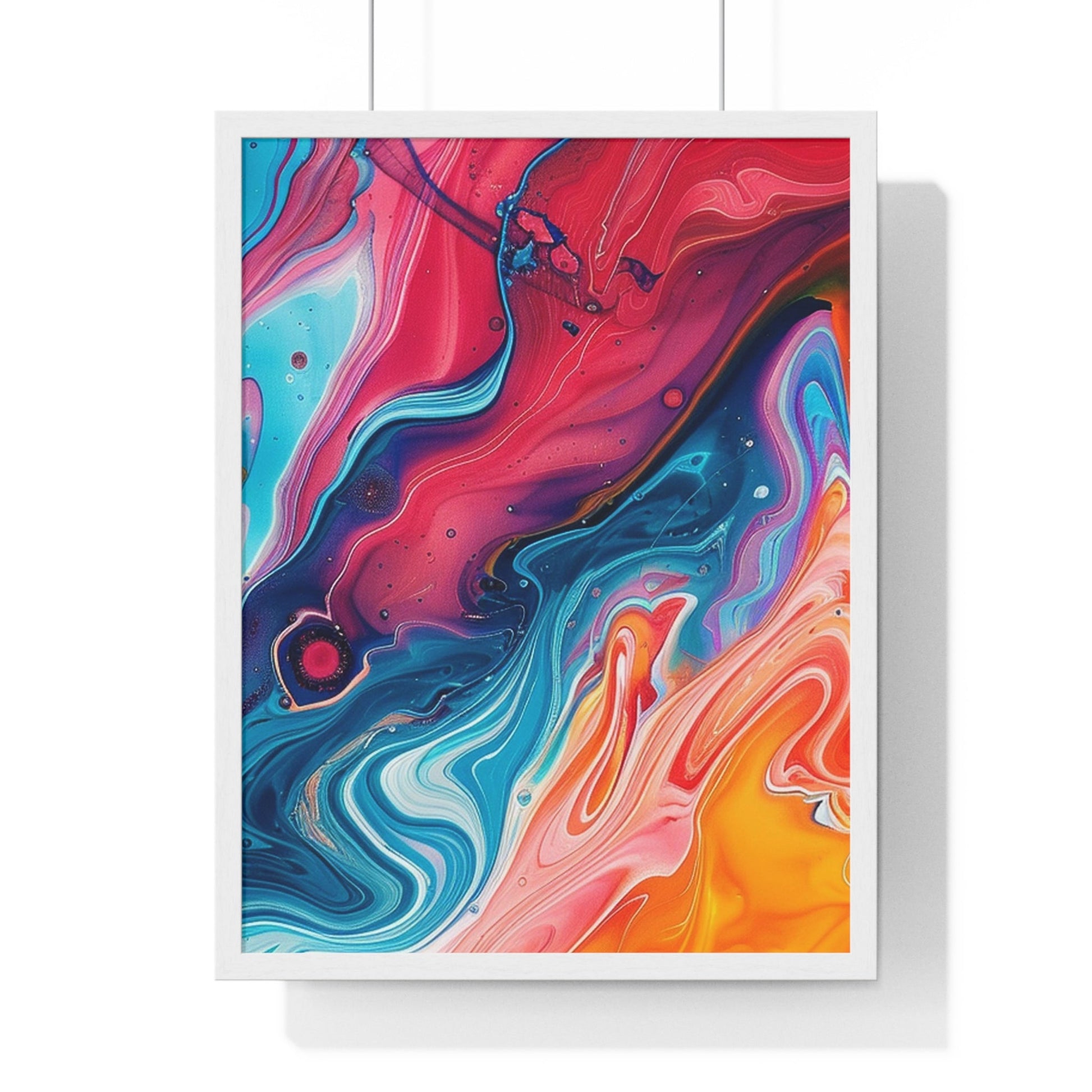 Printify Vibrant Swirls Framed Art Print 2025